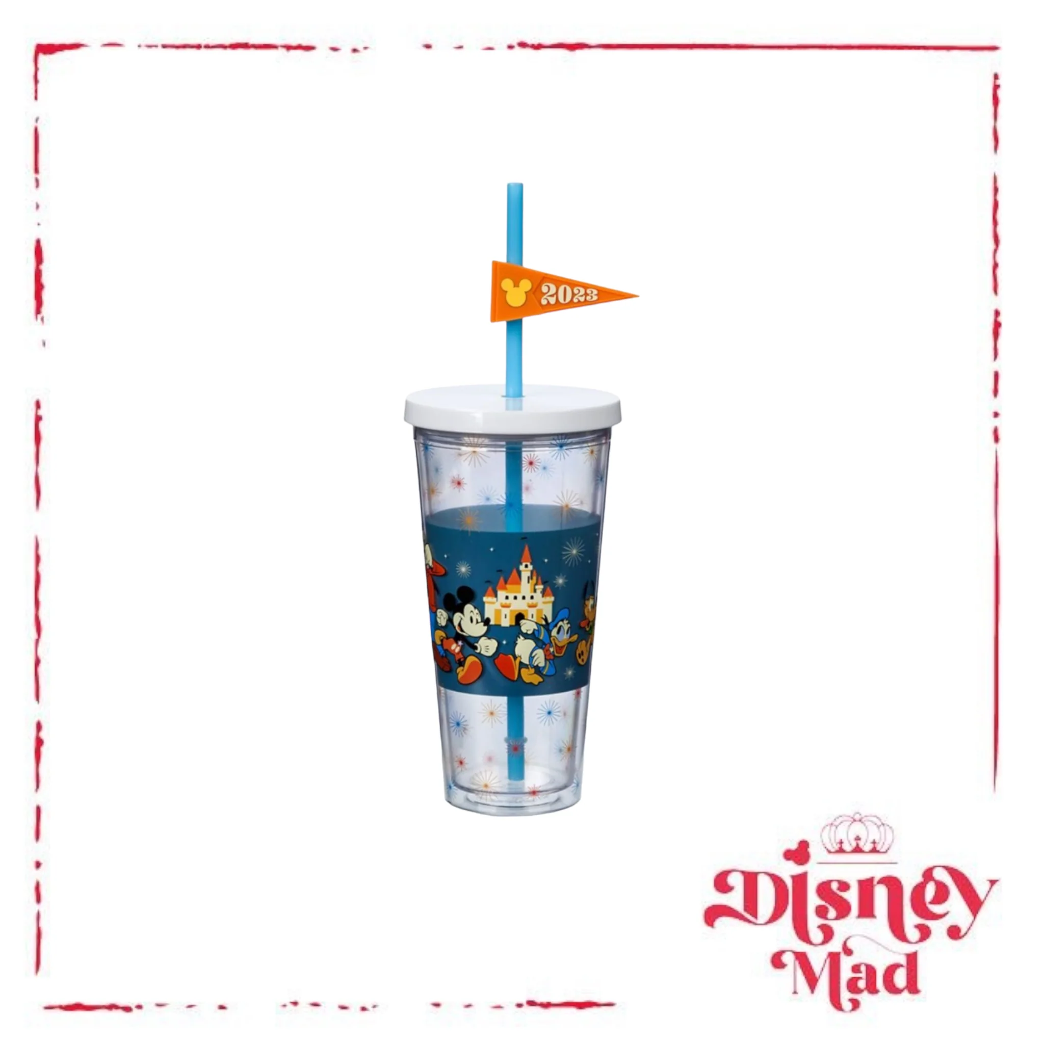 Fab Five Plastic Tumbler With Straw Disney Parks 2023
