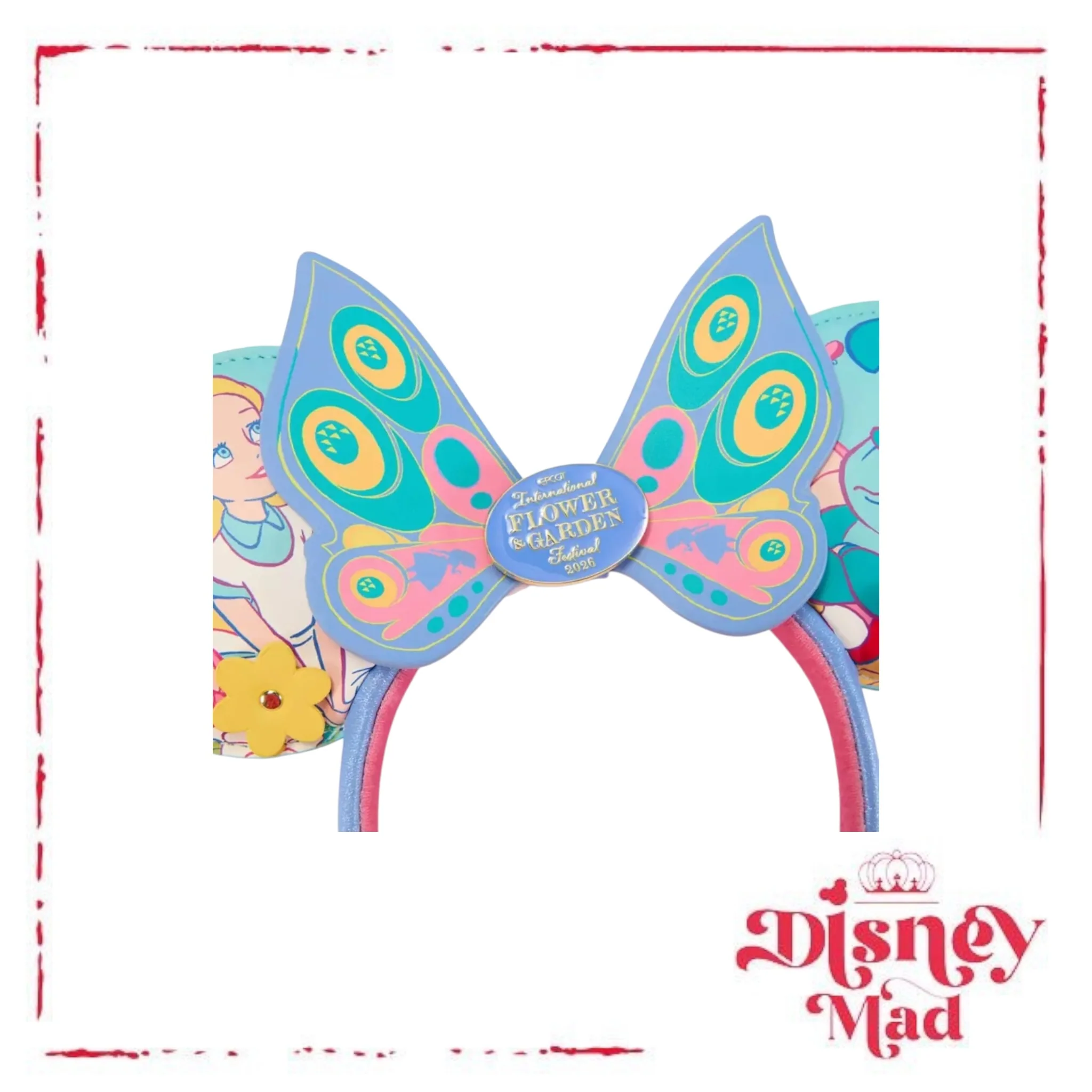 Alice in Wonderland Loungefly Ear Headband for Adults – EPCOT International Flower & Garden Festival 2026 - Image 3