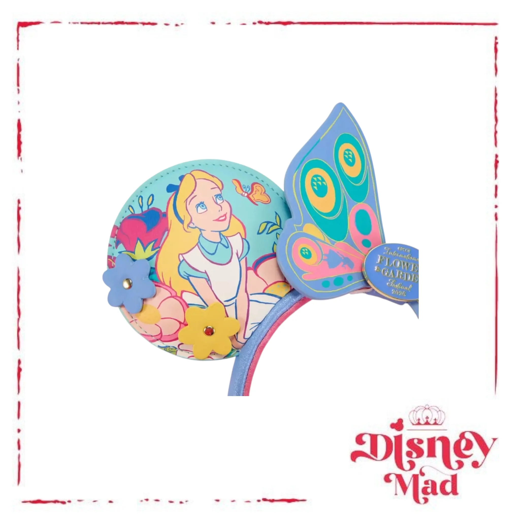 Alice in Wonderland Loungefly Ear Headband for Adults – EPCOT International Flower & Garden Festival 2026 - Image 4