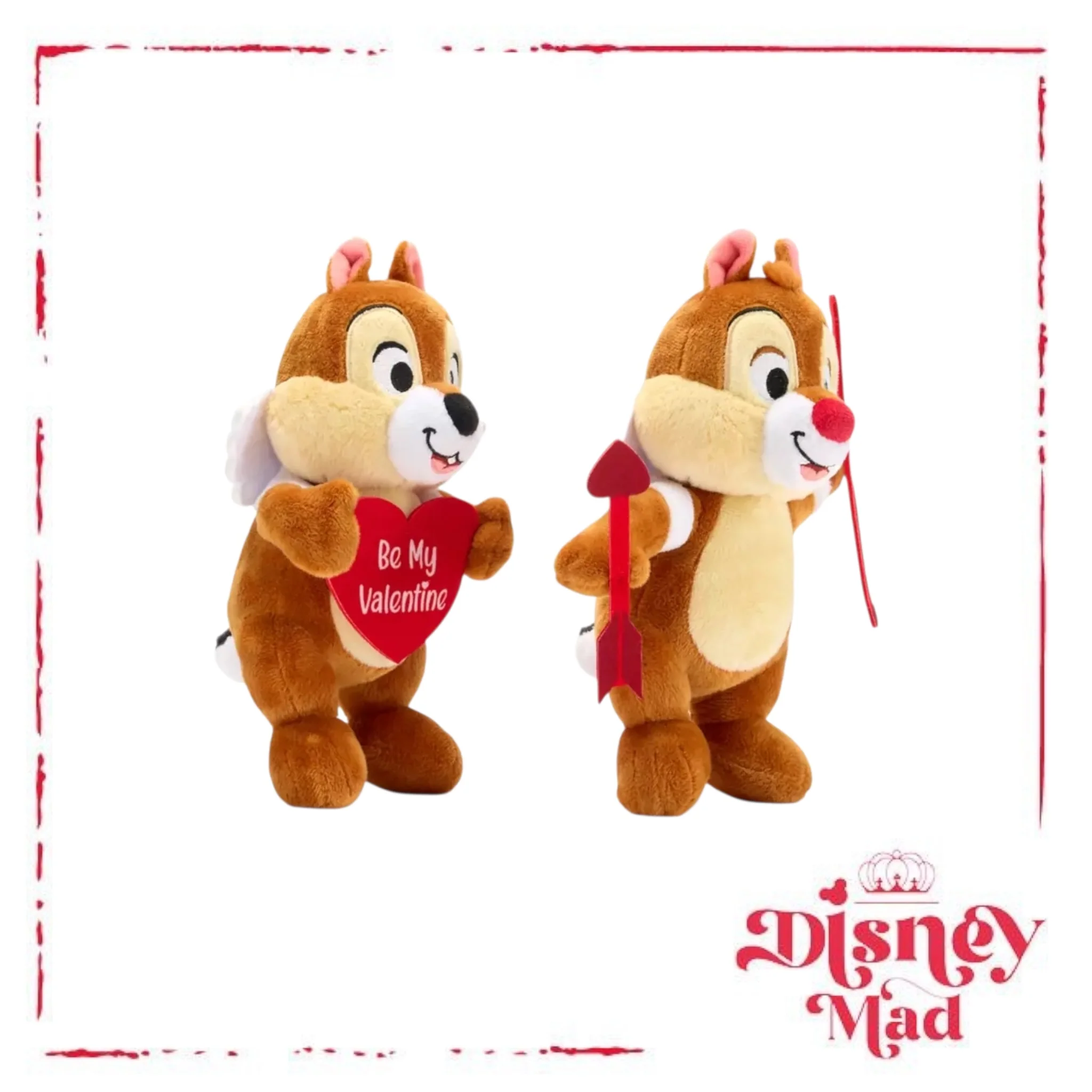Chip 'n Dale Valentine's Day Plush Set – 9''- Disney Parks - Image 3