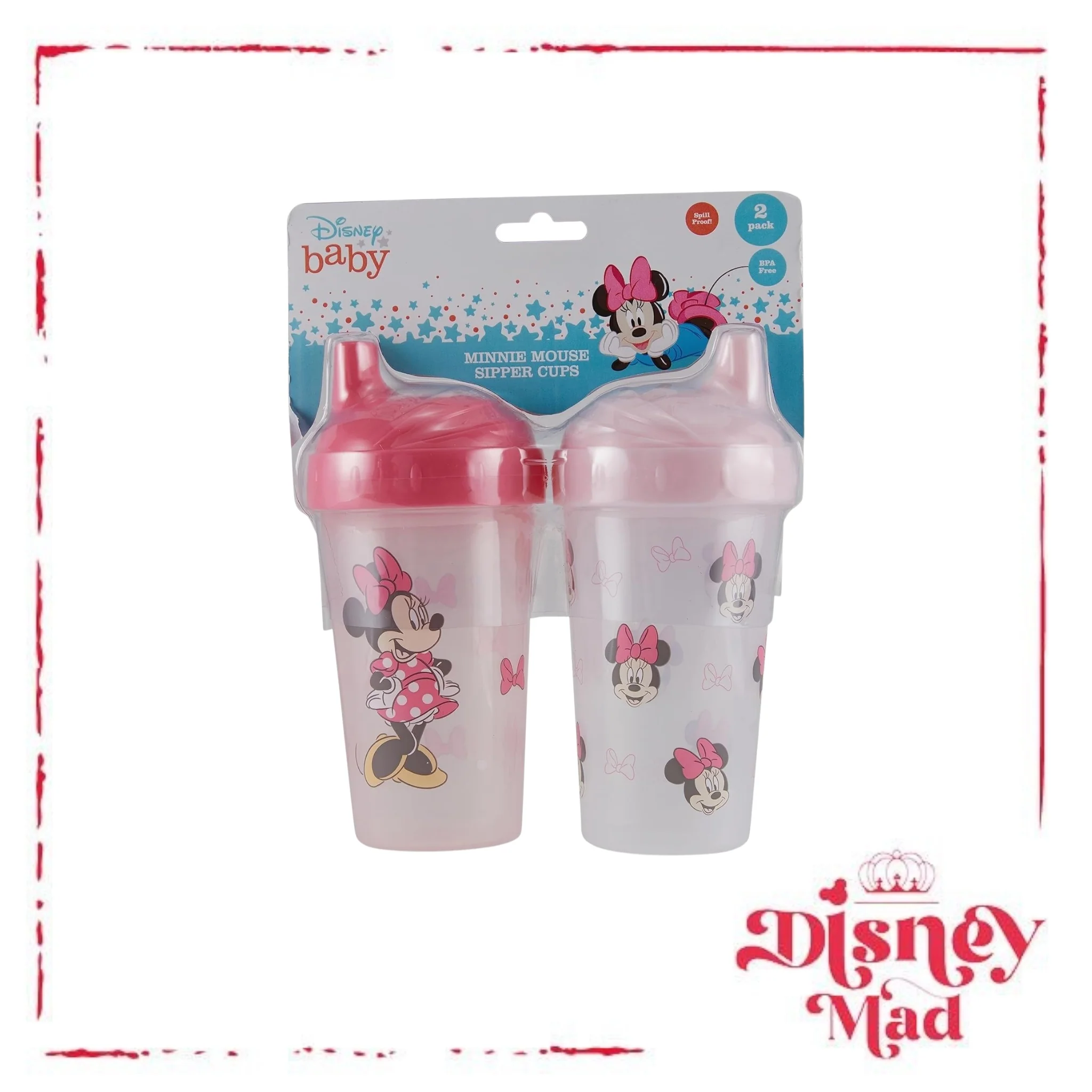 Disney 10 Ounce Minnie Mouse Sippy Cup Pack of Two - Image 2