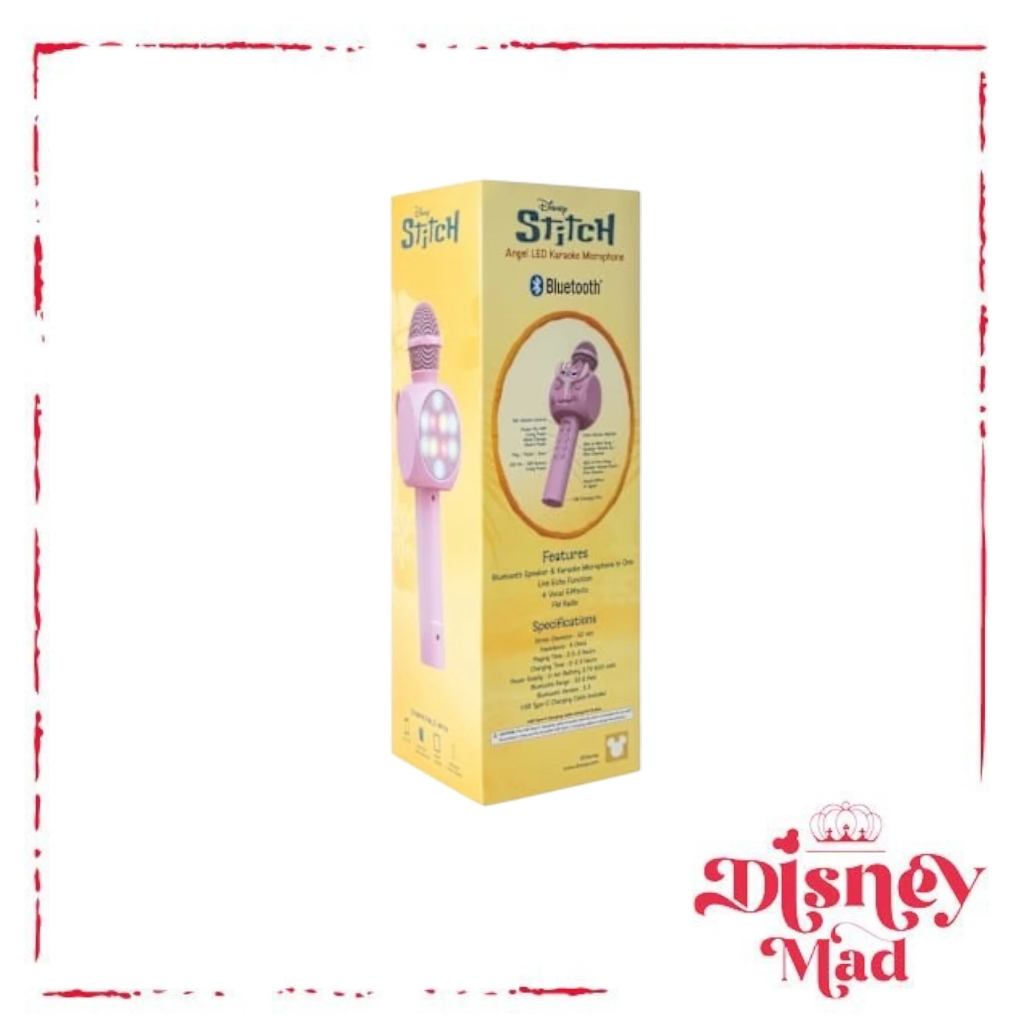 Disney Angel Bluetooth® LED Karaoke Microphone - Image 6
