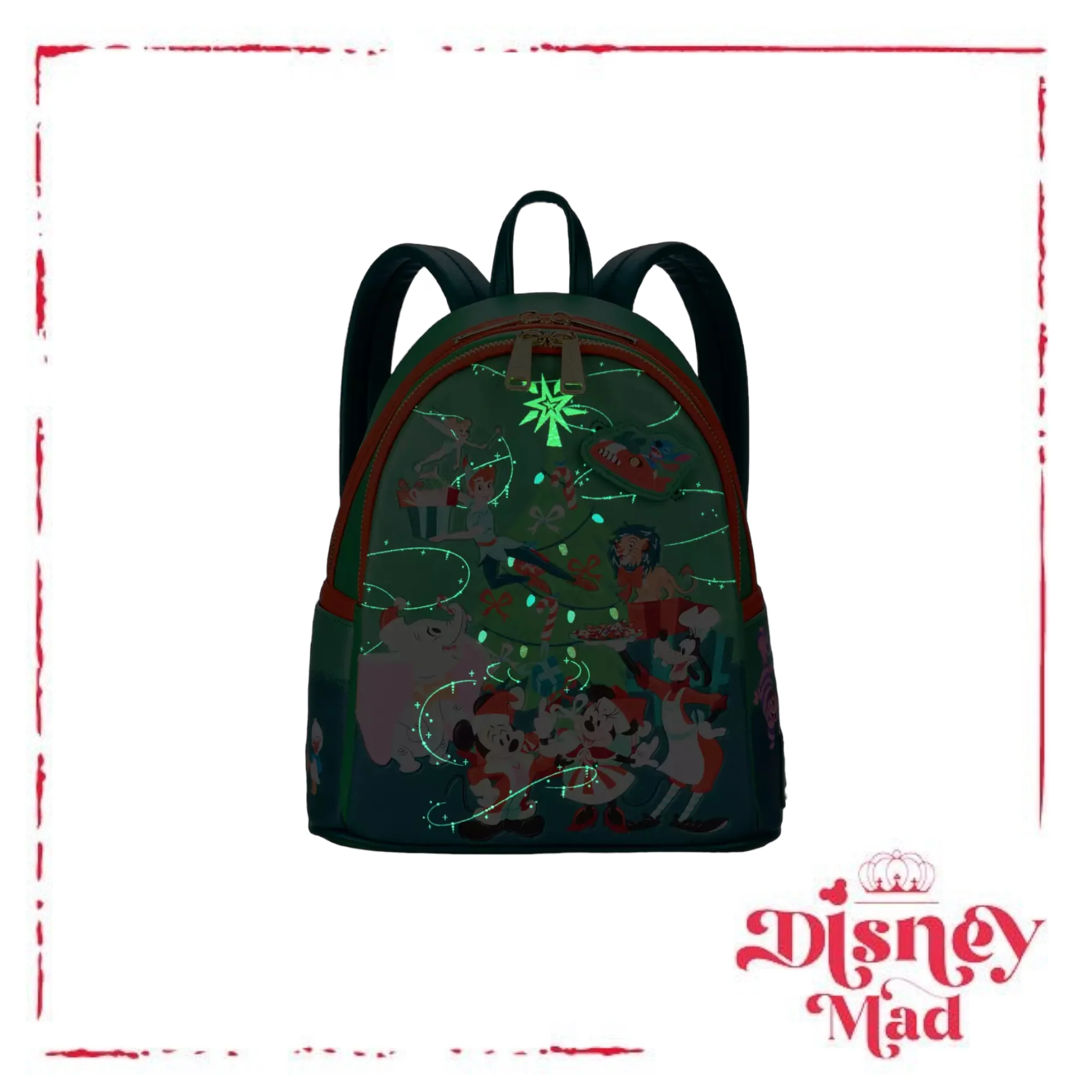 Disney Classics Christmas Glow-in-the-Dark Loungefly Mini Backpack - Image 2