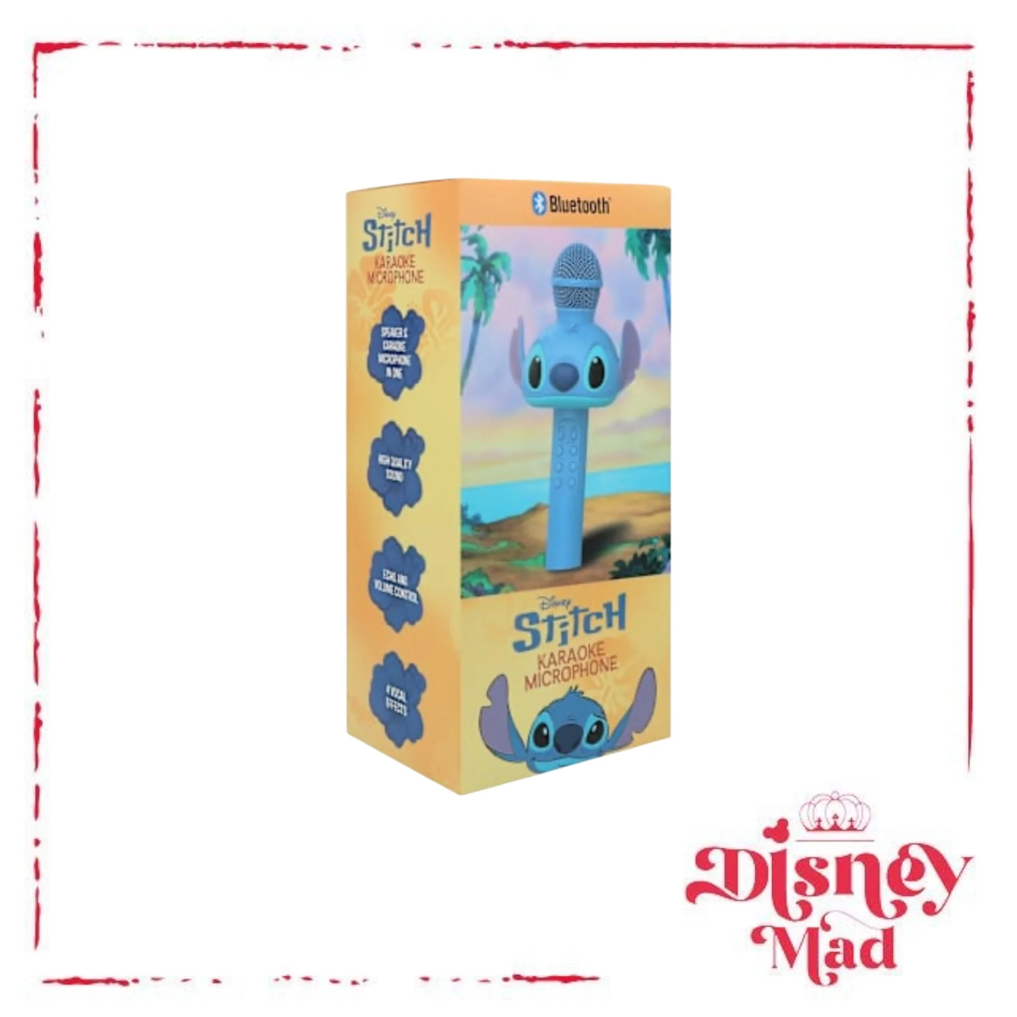 Disney Figural Stitch Bluetooth® LED Karaoke Microphone - Image 5