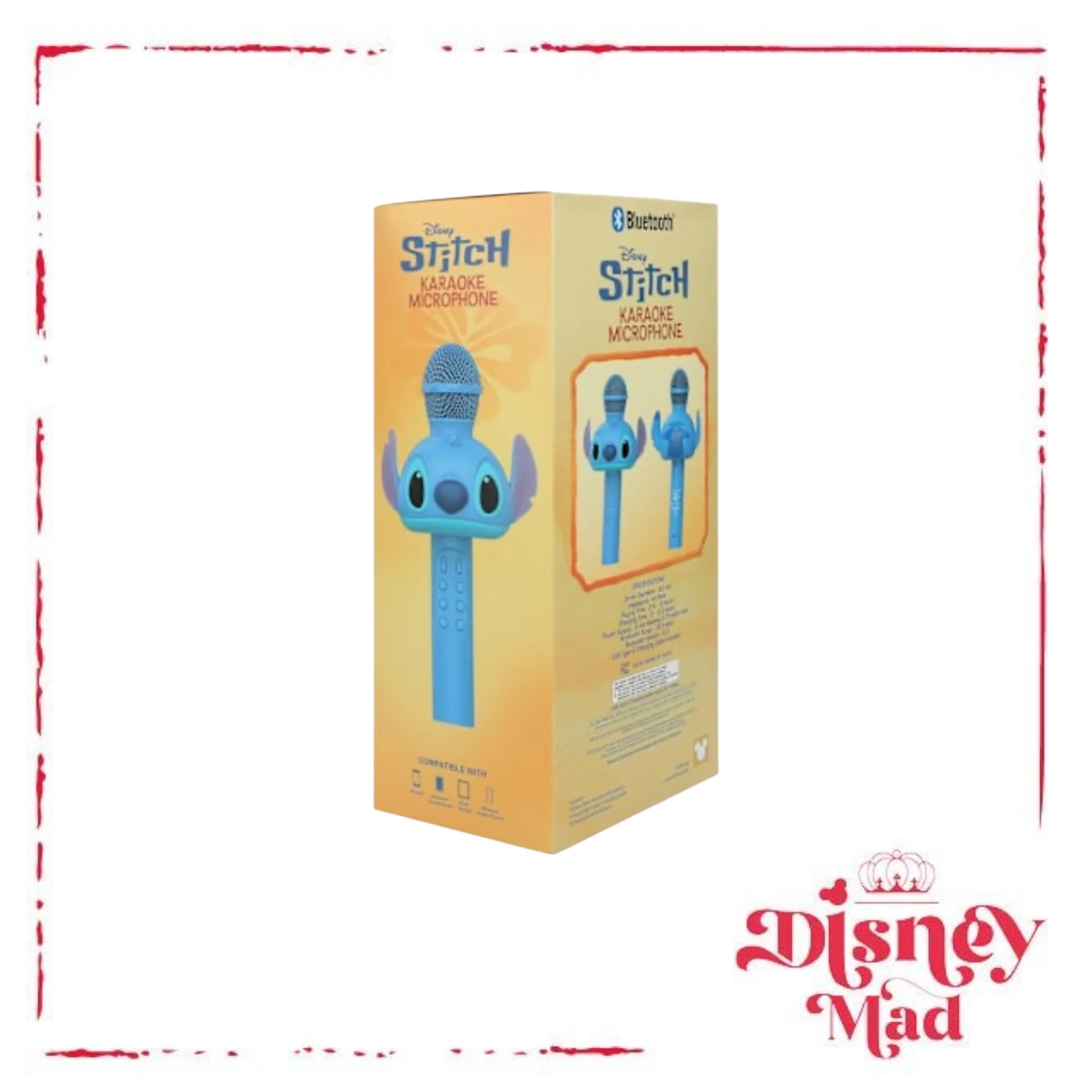 Disney Figural Stitch Bluetooth® LED Karaoke Microphone - Image 6