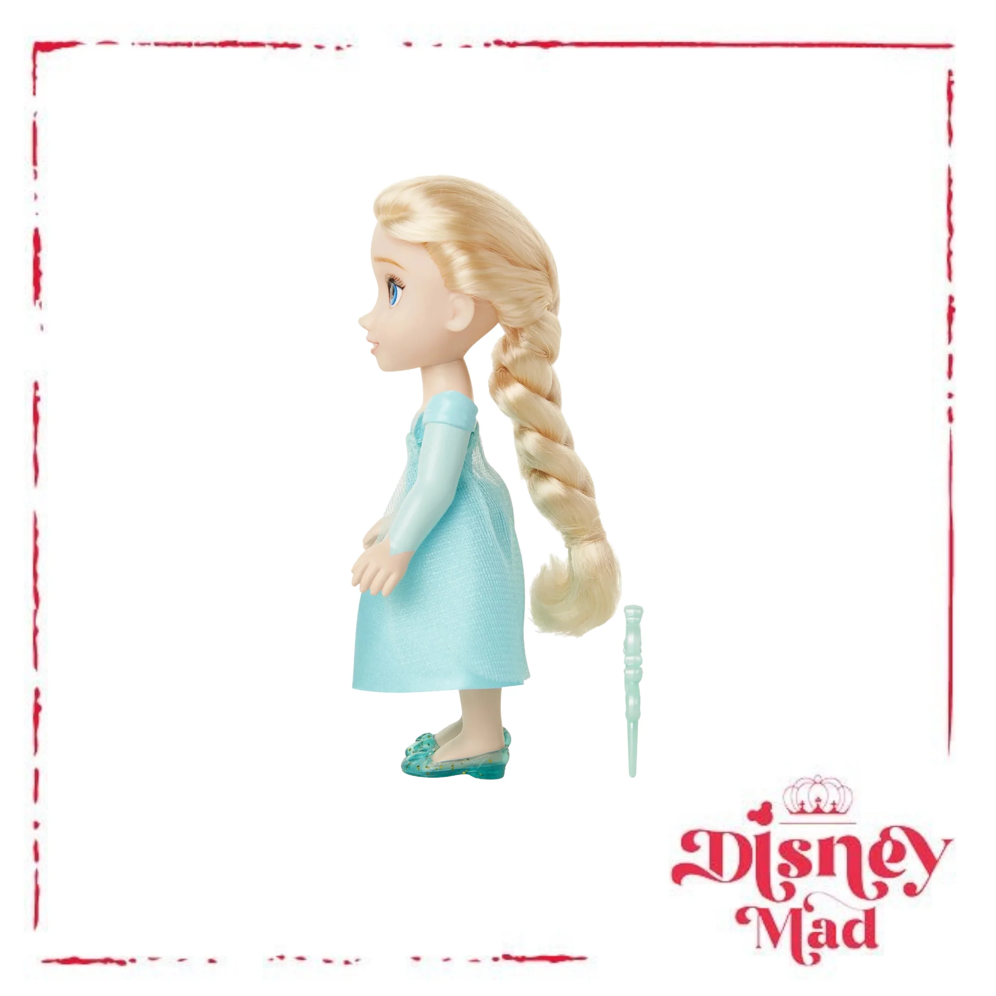 Disney Frozen Princess Elsa 6" Petite Doll with Glittered Hard Bodice and Comb - Image 5