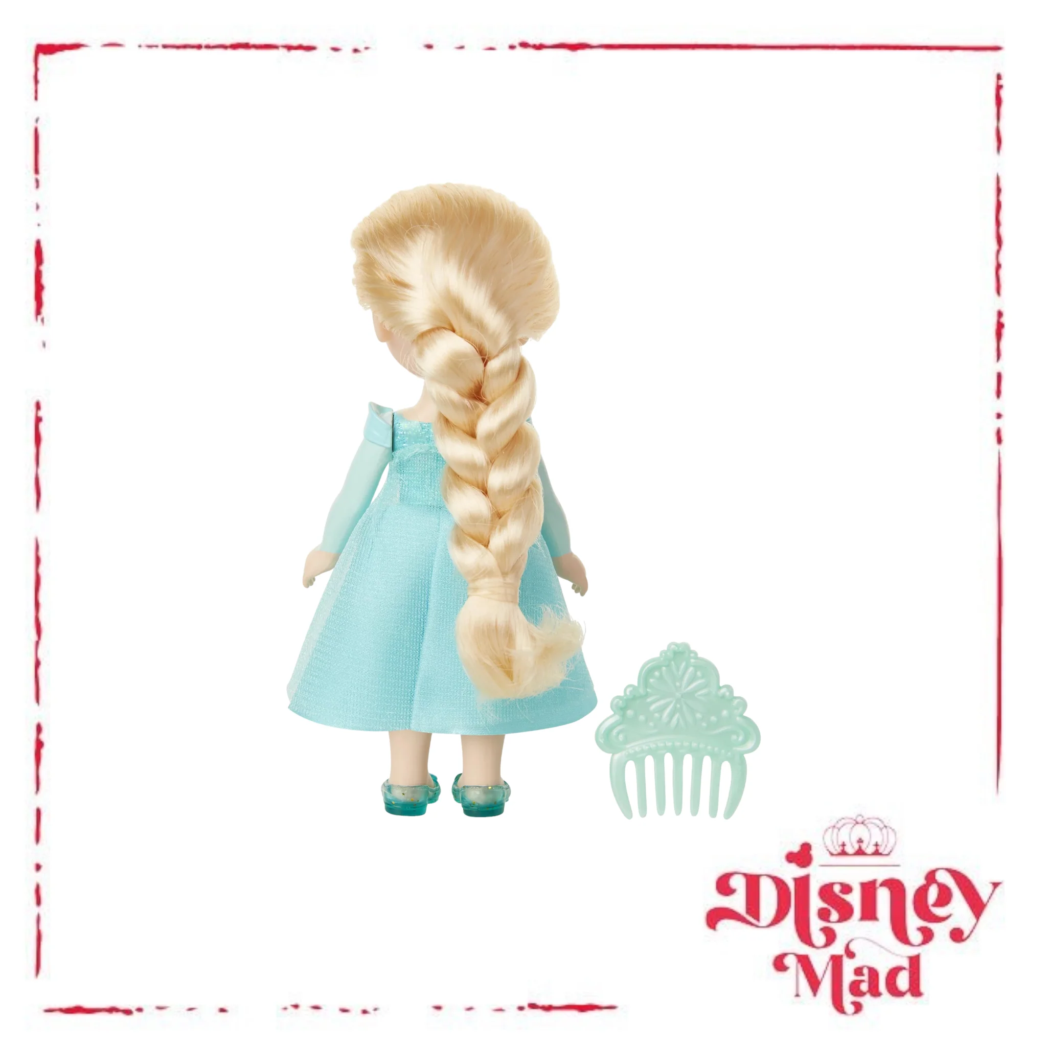 Disney Frozen Princess Elsa 6" Petite Doll with Glittered Hard Bodice and Comb - Image 6