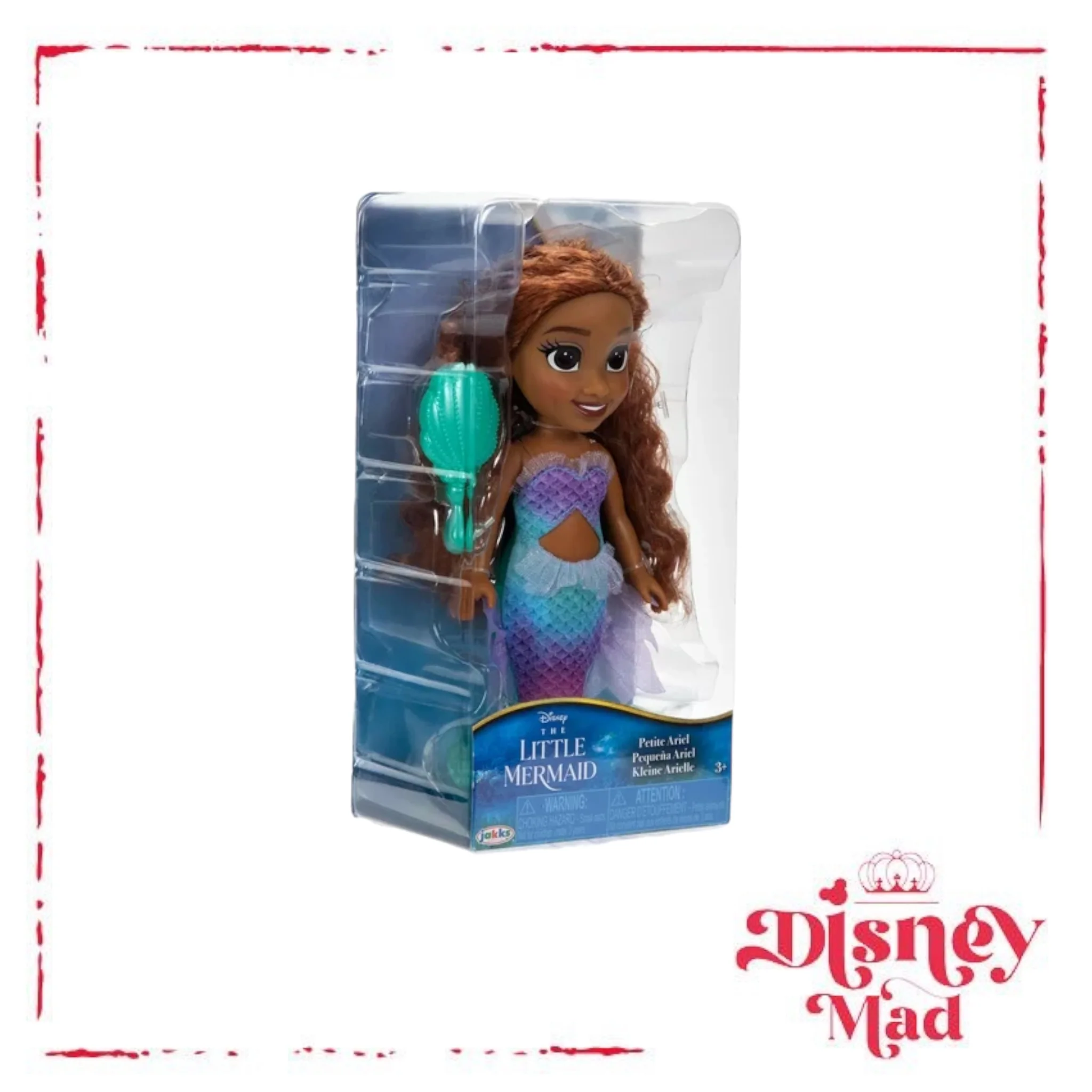 Disney Little Mermaid 6 inch Petite Ariel Fashion Doll with Seashell Brush Inspired by the Movie - Image 4