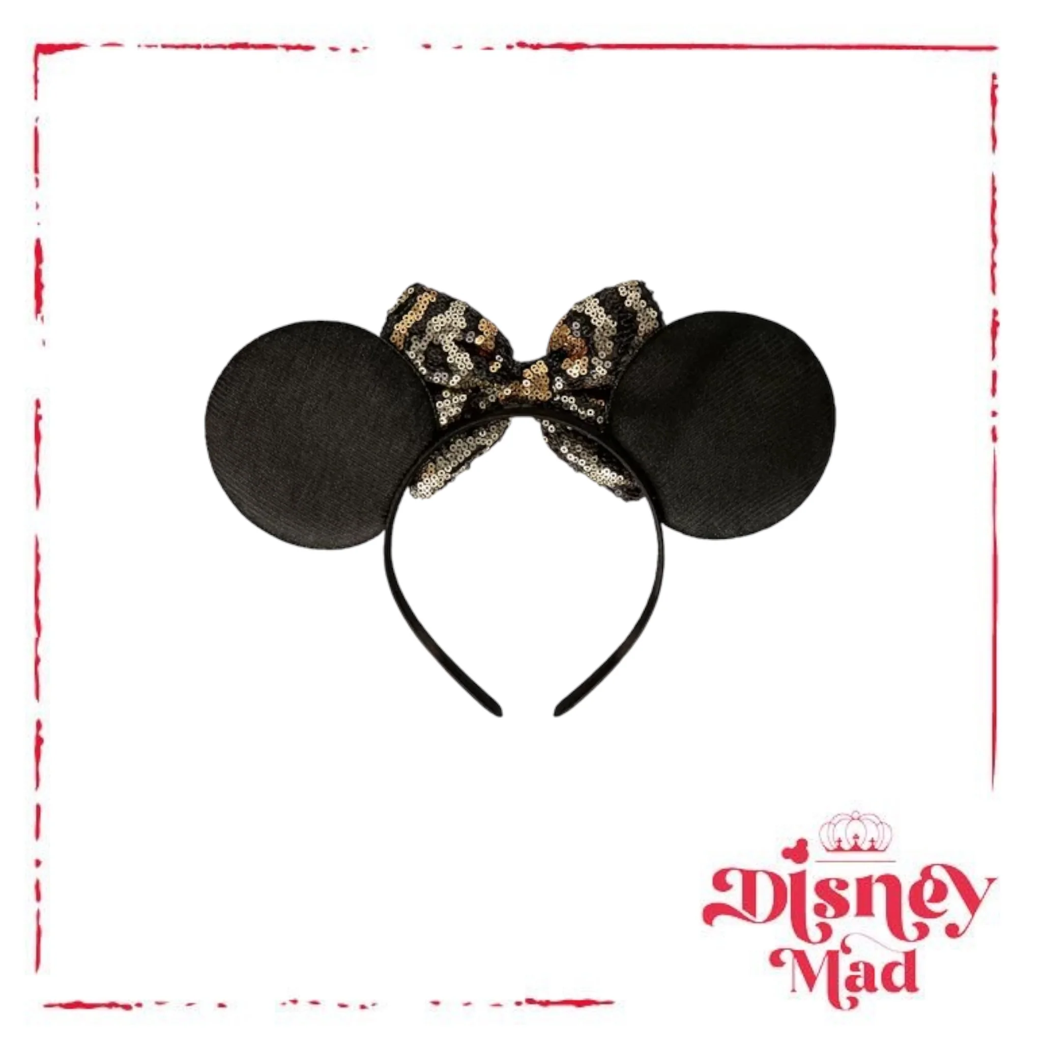 Disney Minnie Mouse Fashion Cheetah Sequin Bow Headband - Image 2