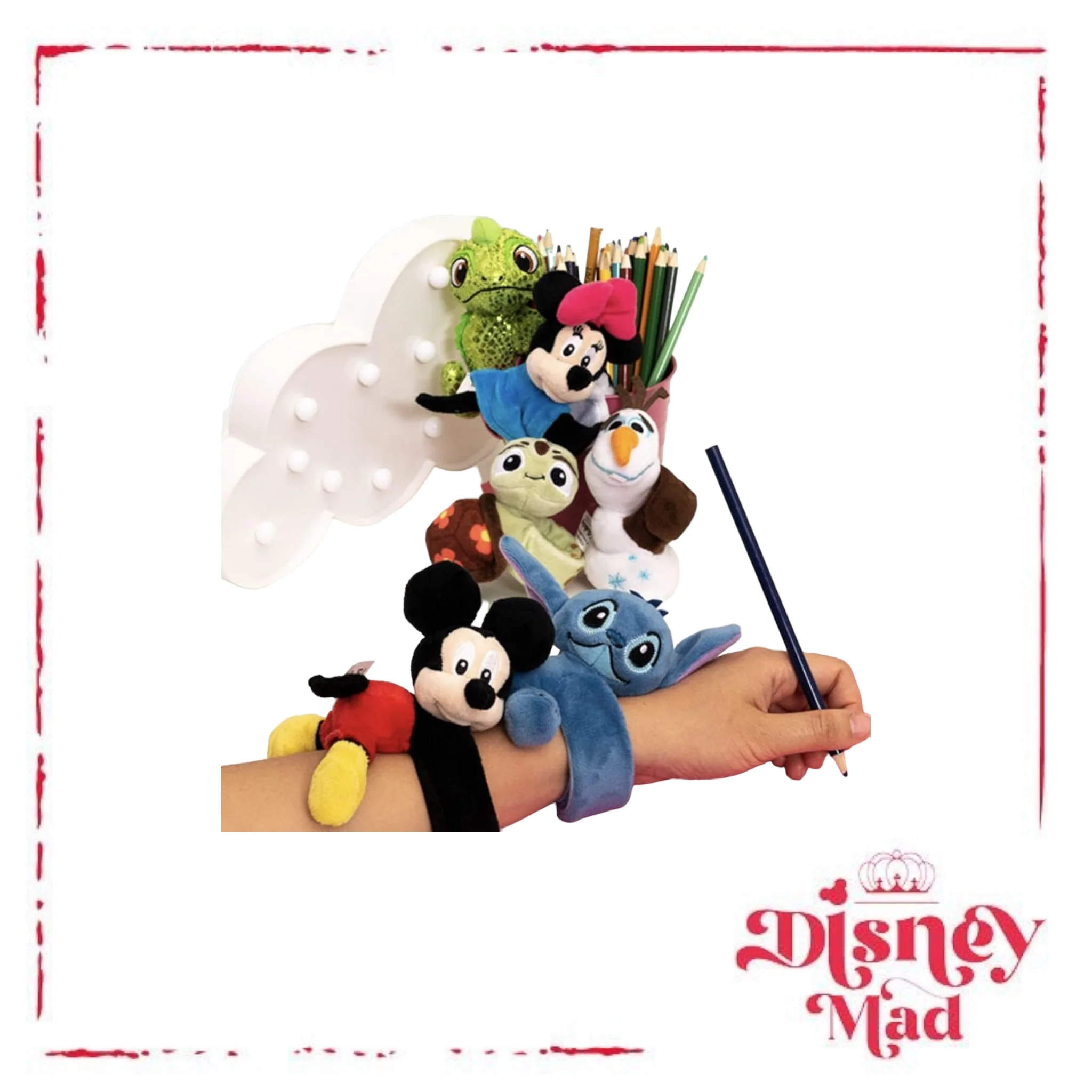 Disney Minnie Mouse,Mickey Mouse Cutie Cuff Plush Slab Band - Steering Wheel Buddy series 1 - Mystery Capsule (1 of 6 Figures at Random) - Image 3
