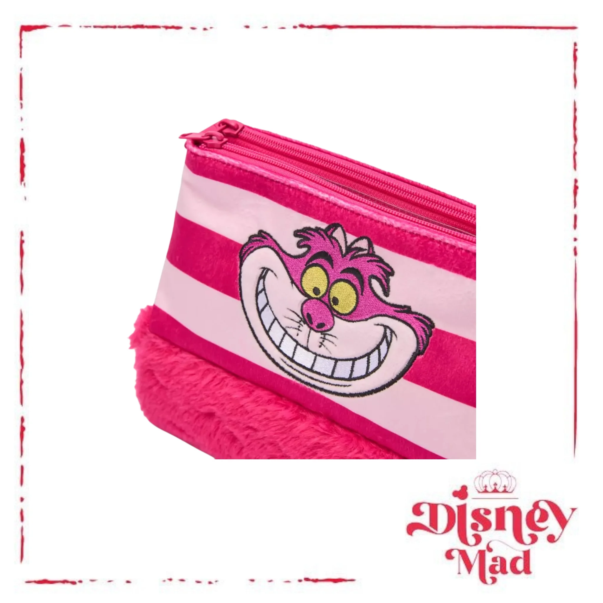 Disney Parks Cheshire Cat Plush Cosmetic Case – Alice in Wonderland - Image 2