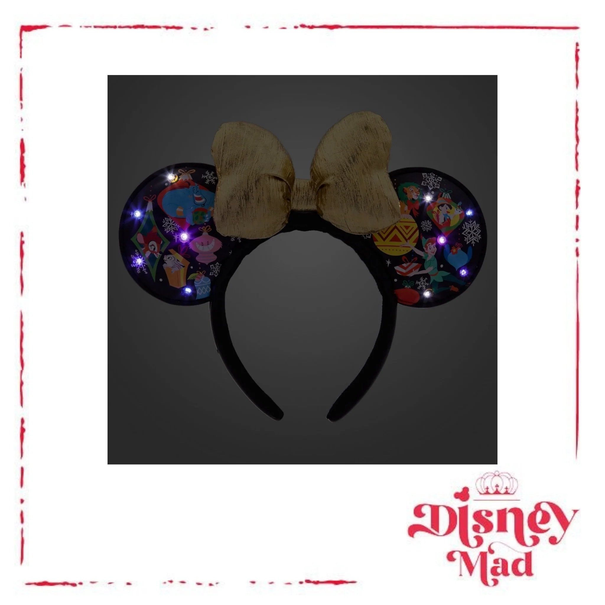Disney Parks Christmas Minnie Light-Up Ornament Holiday Headband Ears 2023 - Image 2