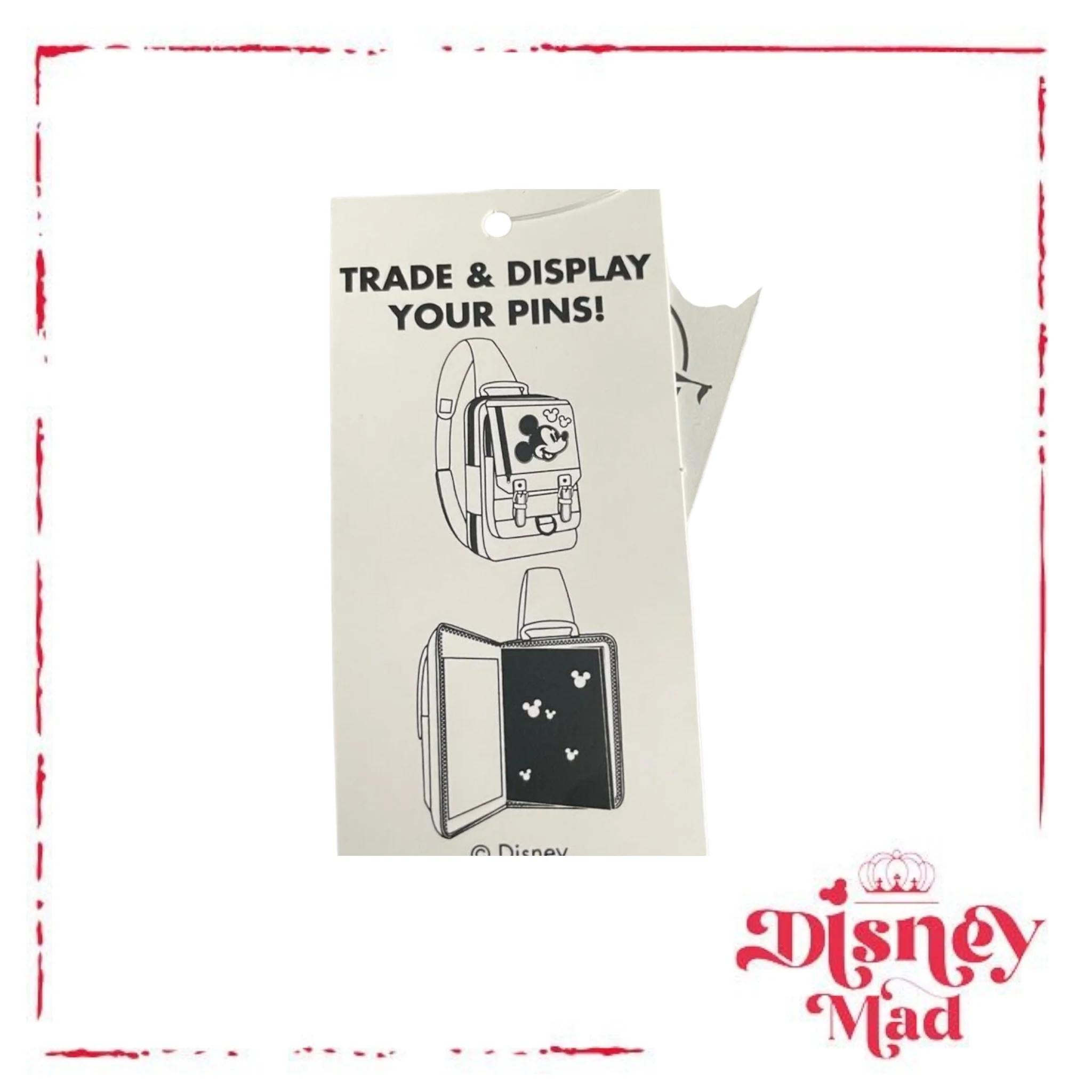 Disney Parks Mickey Mouse Pin Trading Crossbody Sling Bag - Image 4