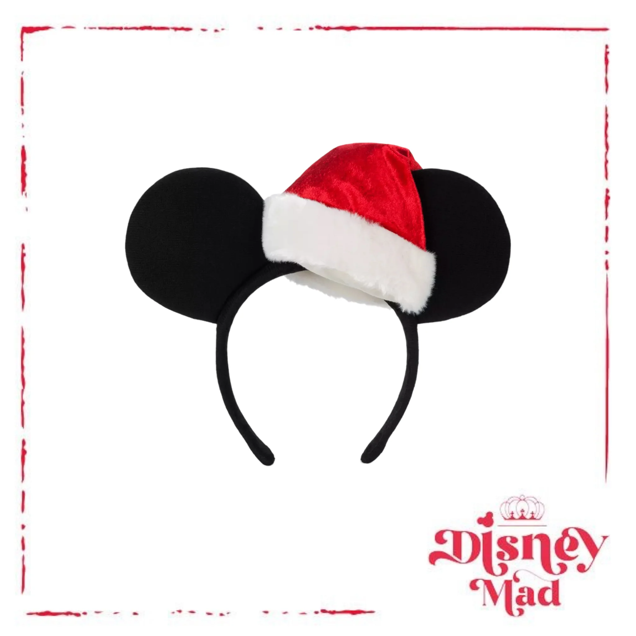 Disney Parks Mickey Mouse Santa Ears Headband - Image 2