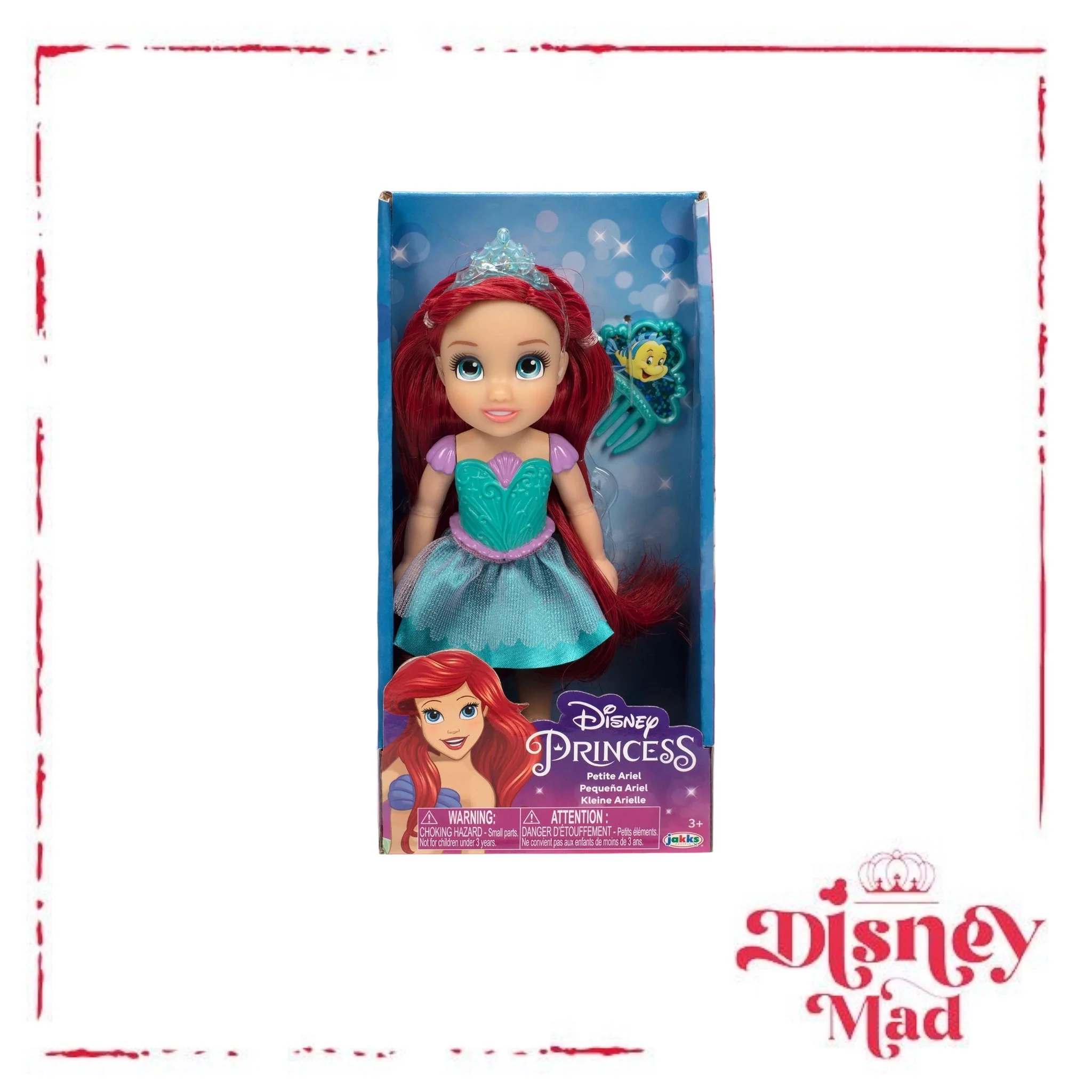 Disney Princess the Little Mermaid Petite Ariel 6 inch Fashion Doll with Beautiful Outfit and Comb