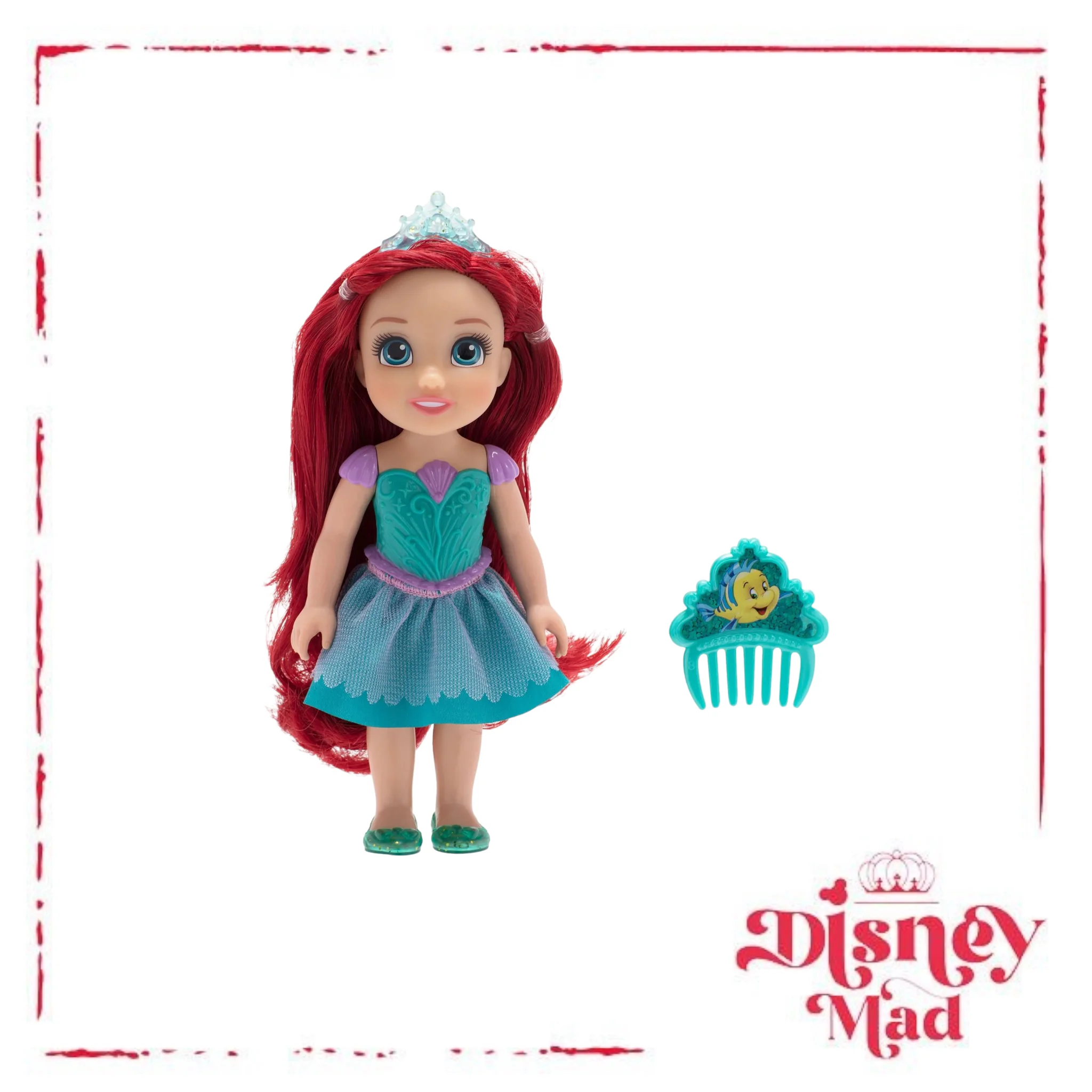 Disney Princess the Little Mermaid Petite Ariel 6 inch Fashion Doll with Beautiful Outfit and Comb - Image 3