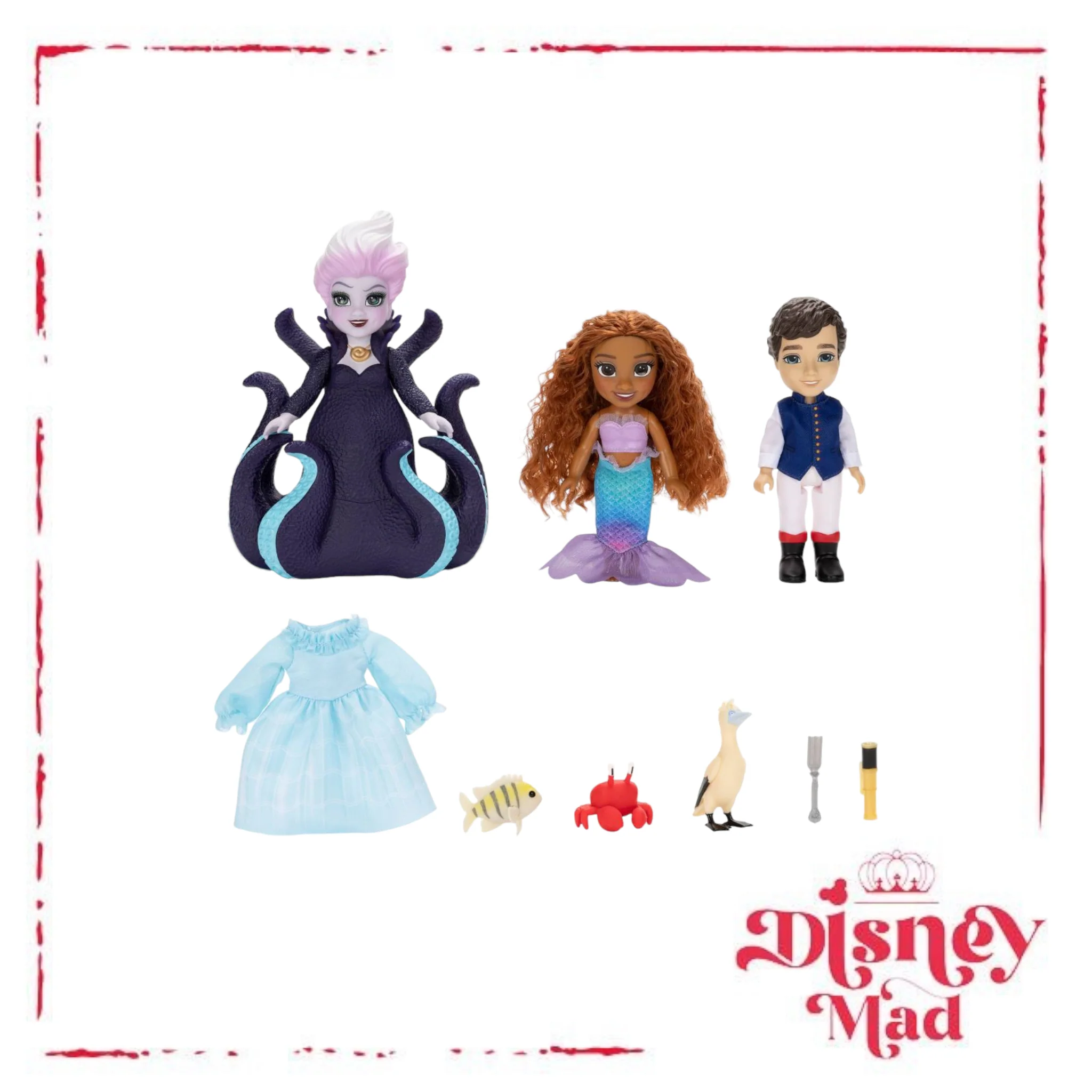 Disney’s The Little Mermaid Ariel, Ursula & Eric 6" Petite Doll Gift Set - Image 5