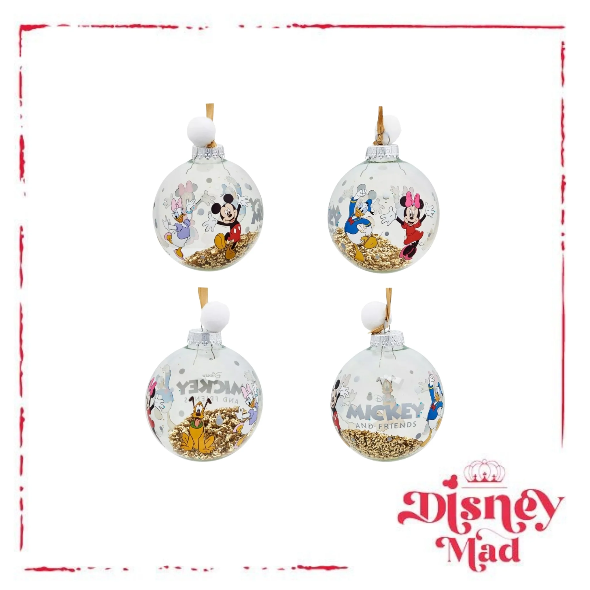 Disney Set of 7 Baubles With Gift Box - Mickey And Friends - Image 9