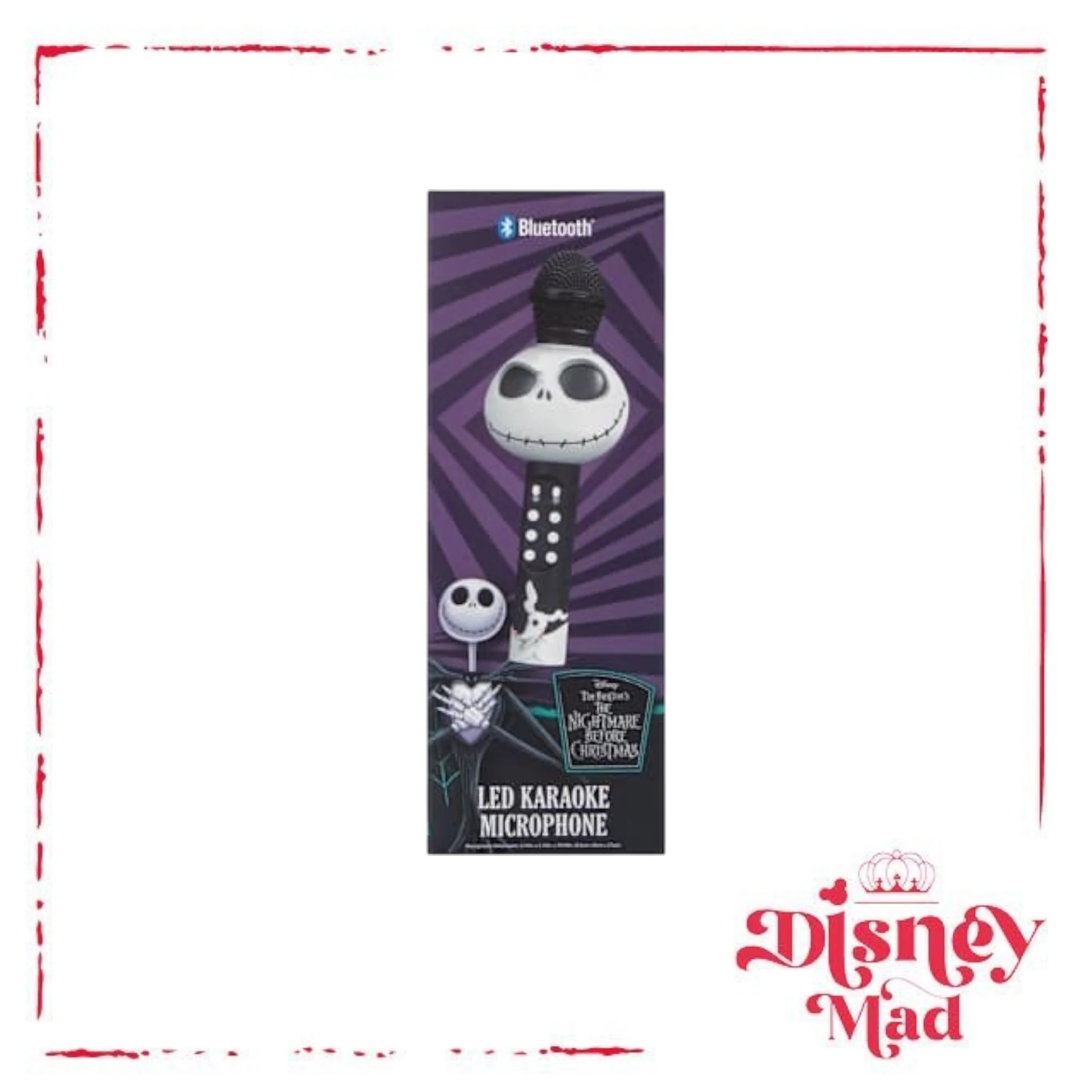 Disney The Nightmare Before Christmas Jack Skellington Bluetooth® LED Karaoke Microphone - Image 5