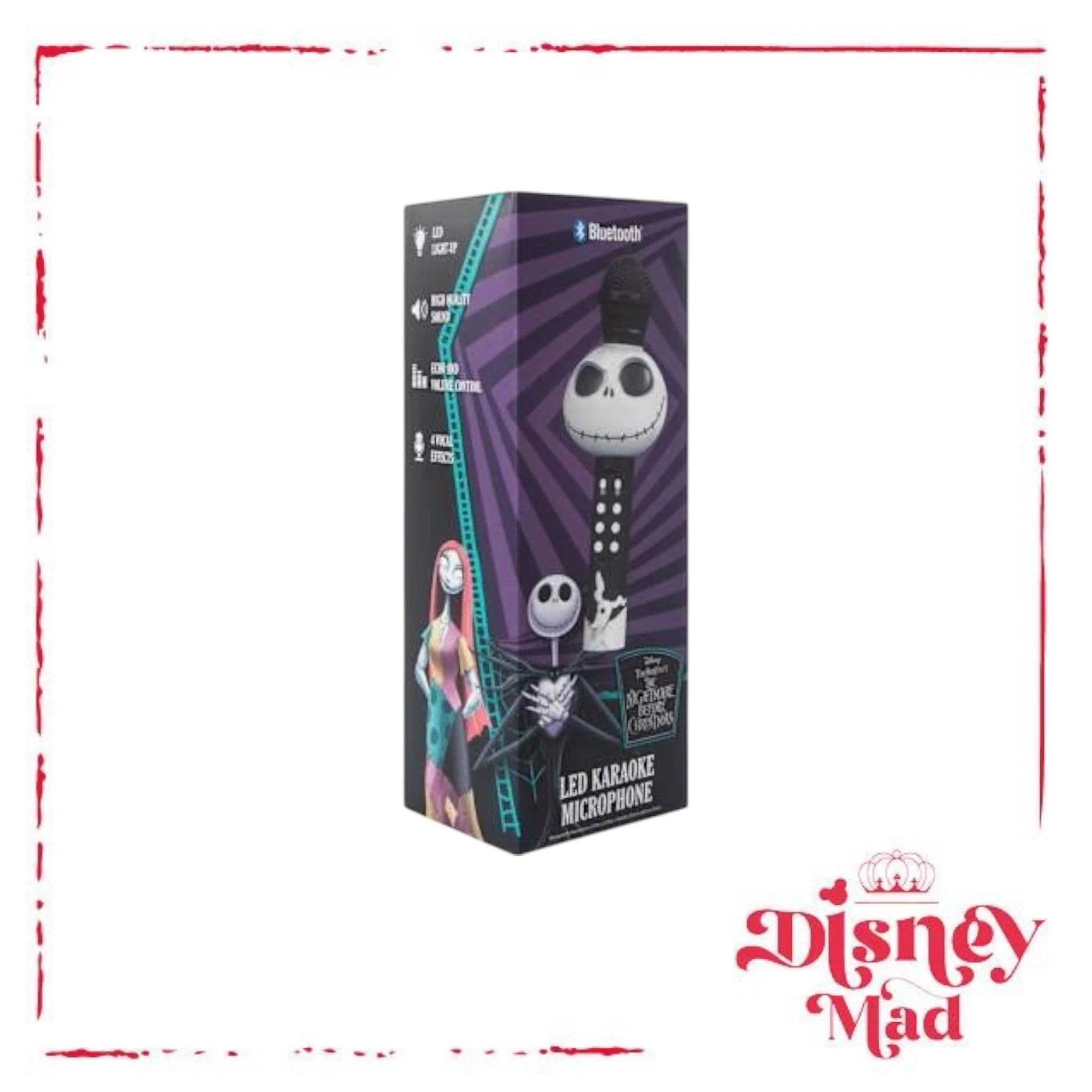Disney The Nightmare Before Christmas Jack Skellington Bluetooth® LED Karaoke Microphone - Image 6