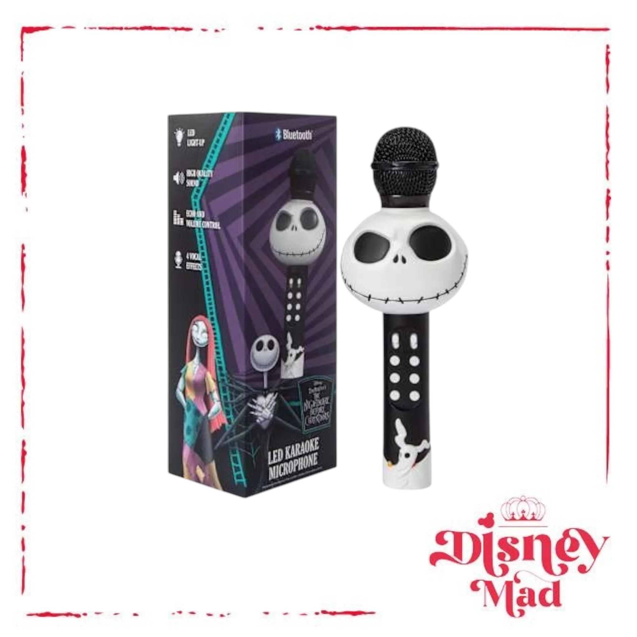 Disney The Nightmare Before Christmas Jack Skellington Bluetooth® LED Karaoke Microphone - Image 7