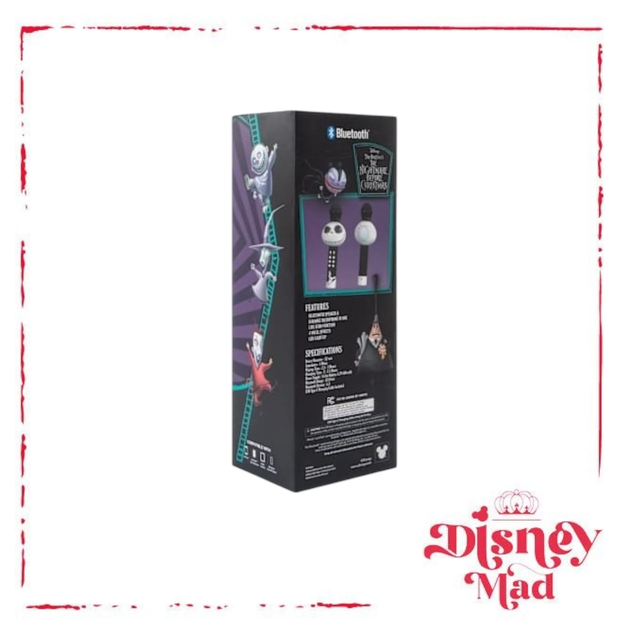 Disney The Nightmare Before Christmas Jack Skellington Bluetooth® LED Karaoke Microphone - Image 8