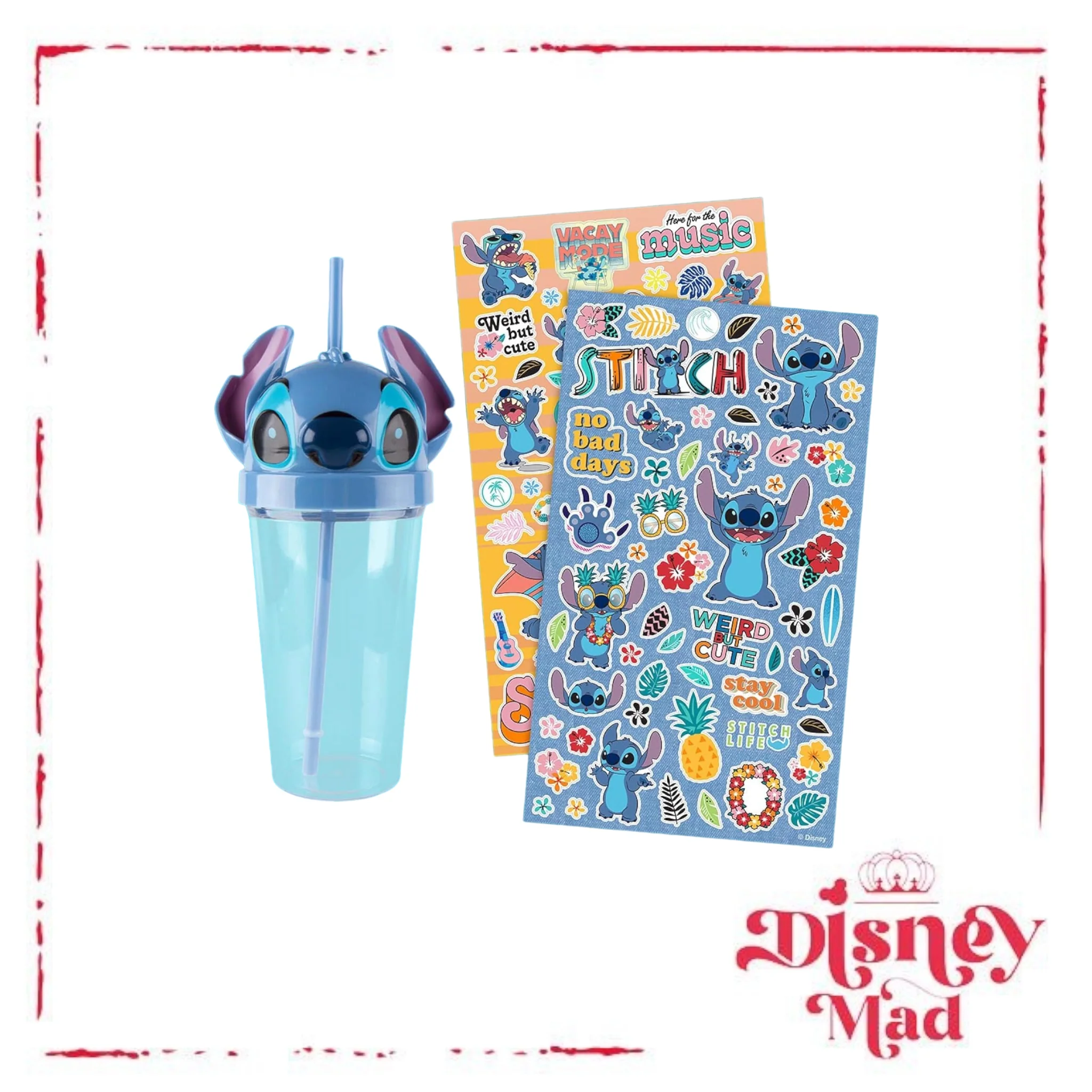 Disney Stitch Tumbler Design Kit - Includes 16 oz Experiment 626 Tumbler and 100 Waterproof Lilo and Stitch Stickers - Image 2