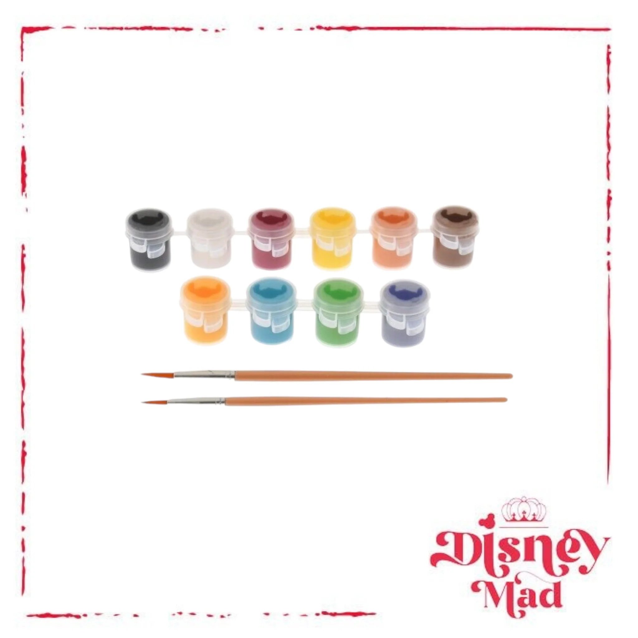 Disney Store Japan Stitch Paint Set Canvas 4.9 inch Square with 10 Colors Paint - Image 4