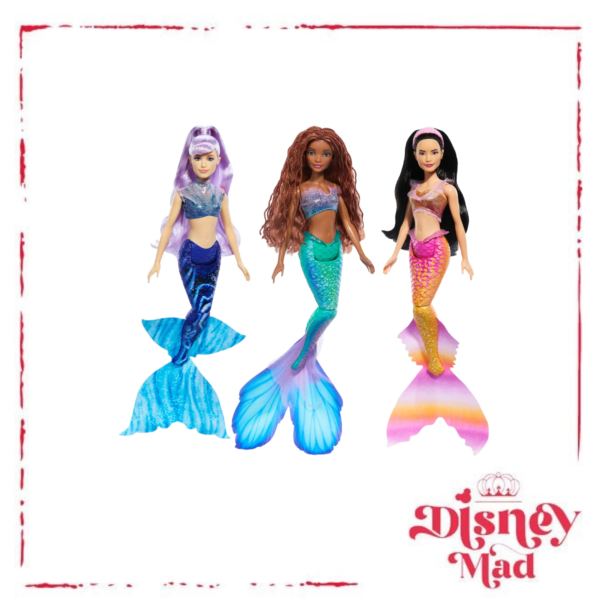 Disney the Little Mermaid Ariel And Sisters Doll Set With 3 Fashion Mermaid Dolls - Image 2