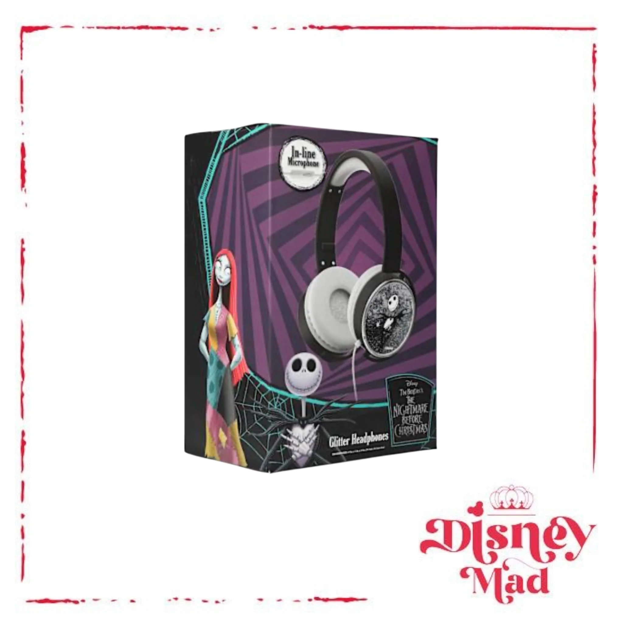 Disney Tim Burton's The Nightmare Before Christmas Glitter Headphones - Image 5