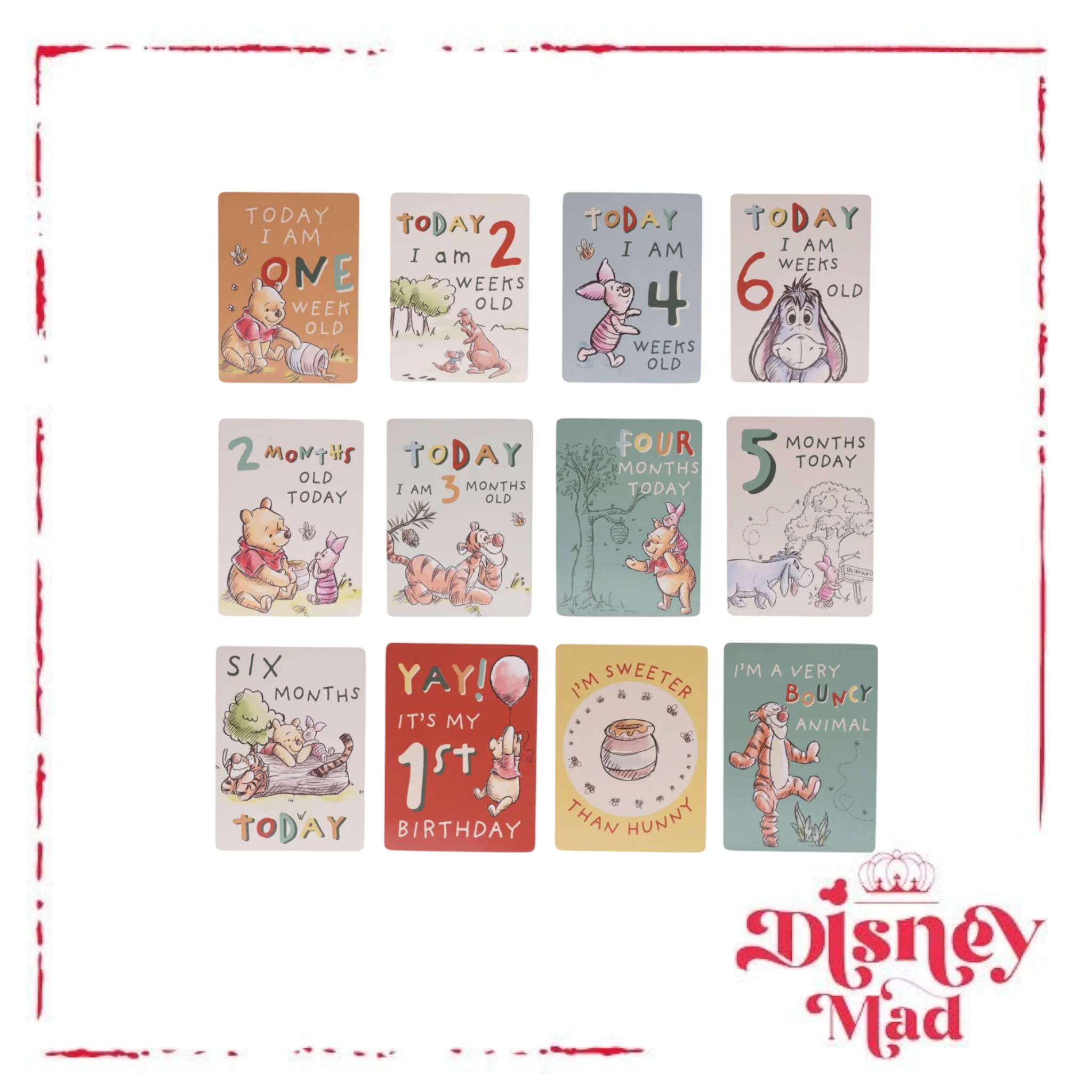 Disney Winnie The Pooh Milestone Cards - Image 2