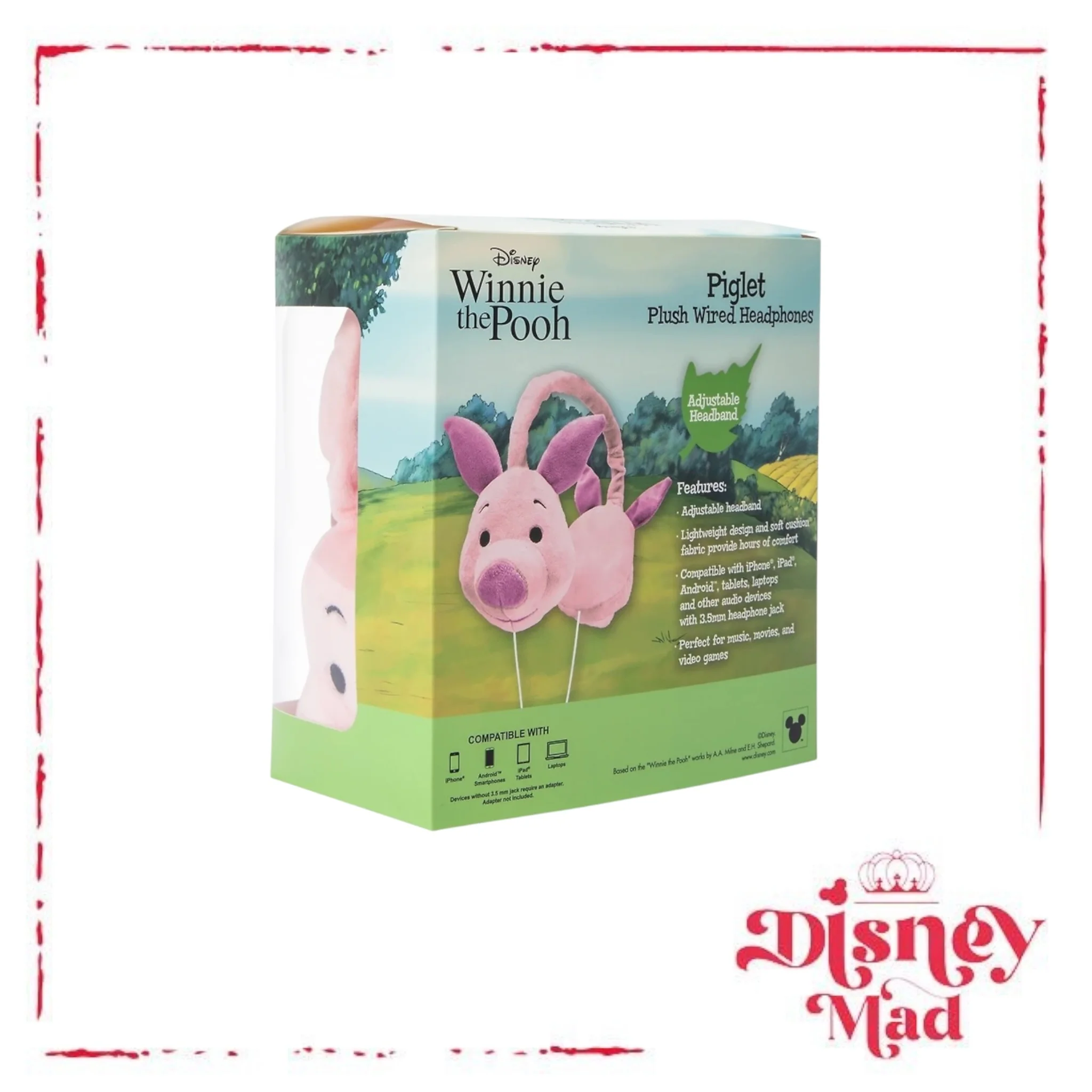Disney Winnie The Pooh Piglet Plush Wired Headphones - Image 5