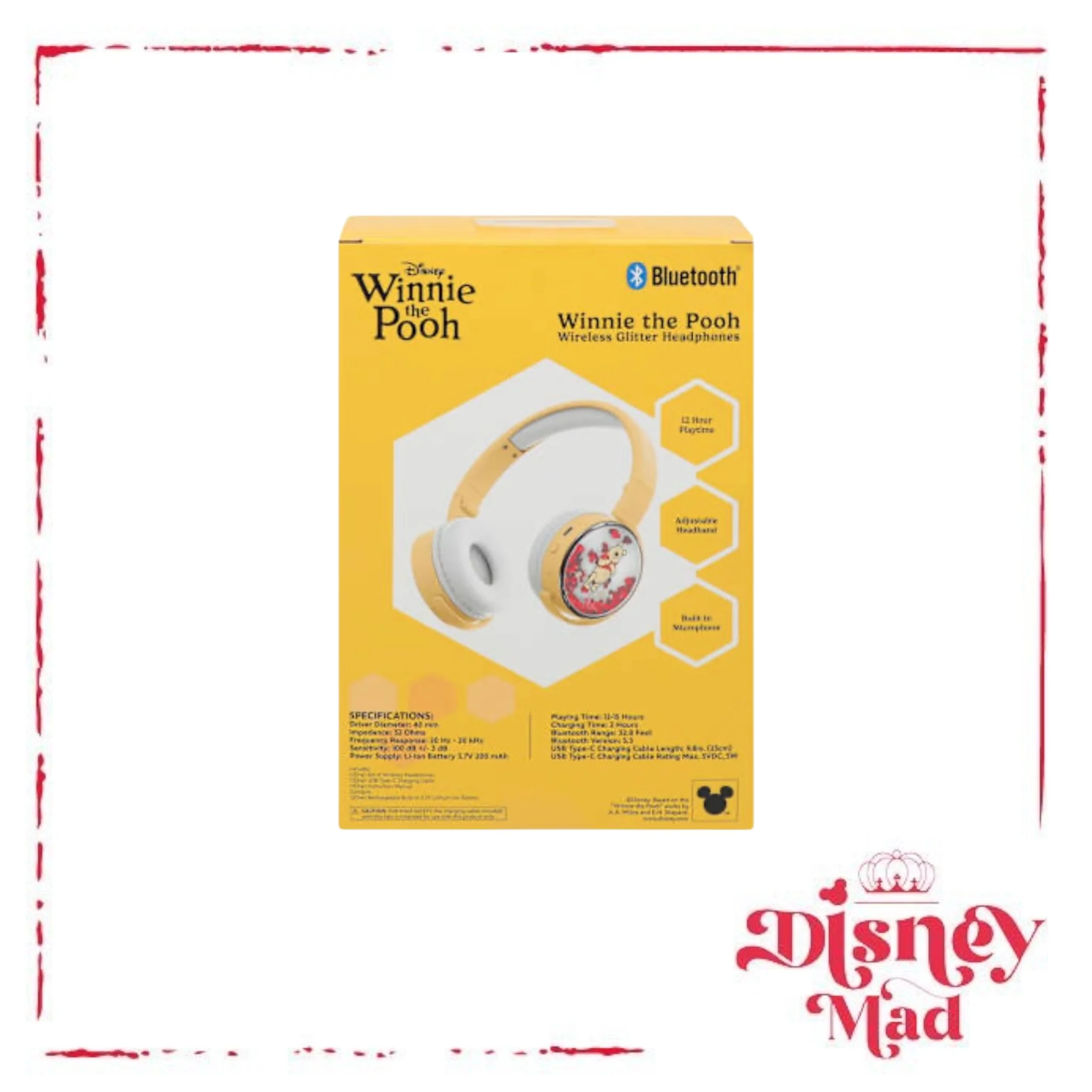 Disney Wireless Glitter Headphones - Winnie the Pooh - Image 5