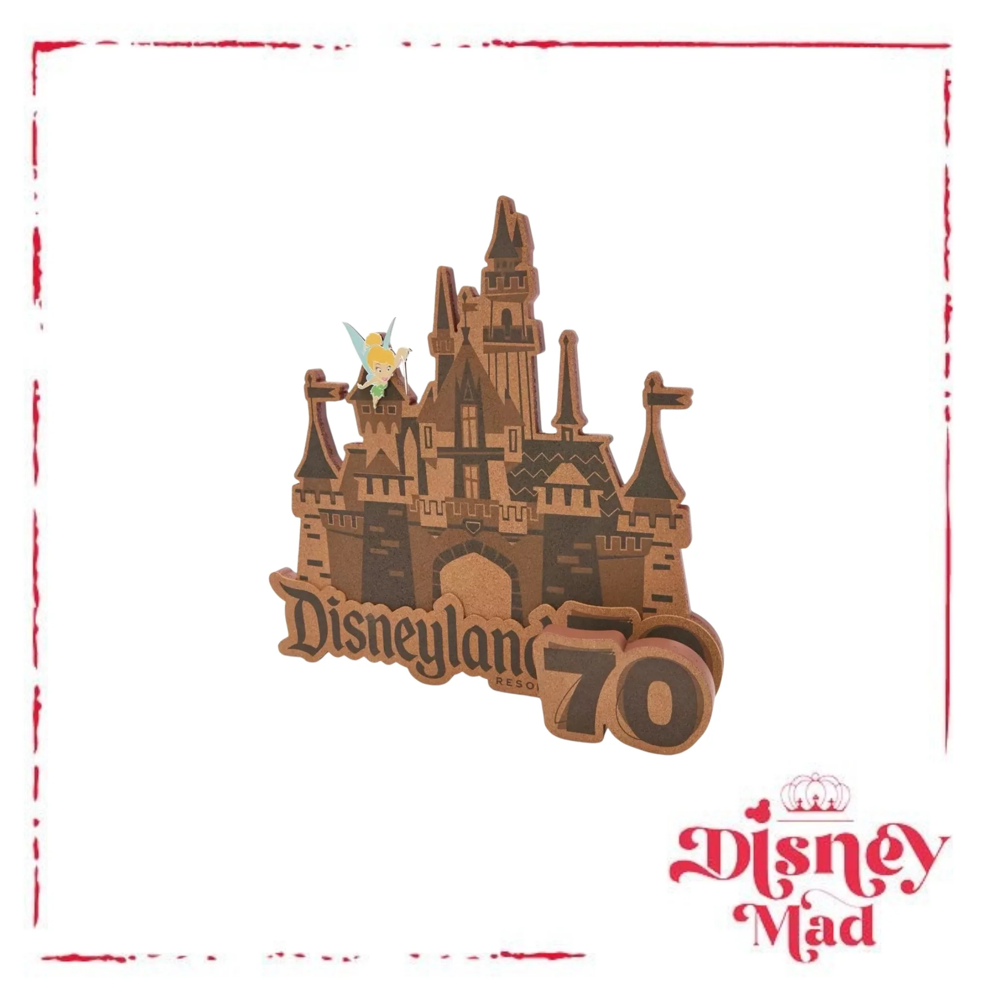 Disneyland 70th Anniversary Pin Collectors Board With Tinker Bell Pin Limited Release - Disney Parks - Image 2