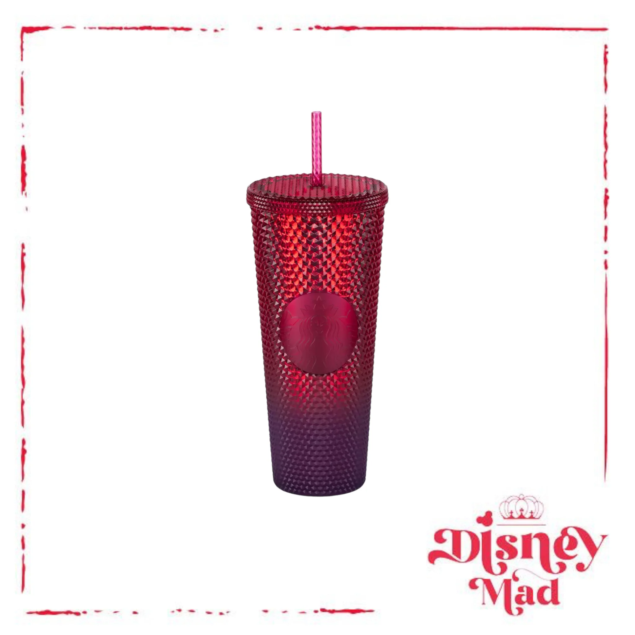 Disneyland Geometric Starbucks® Tumbler with Straw – Red - Image 3