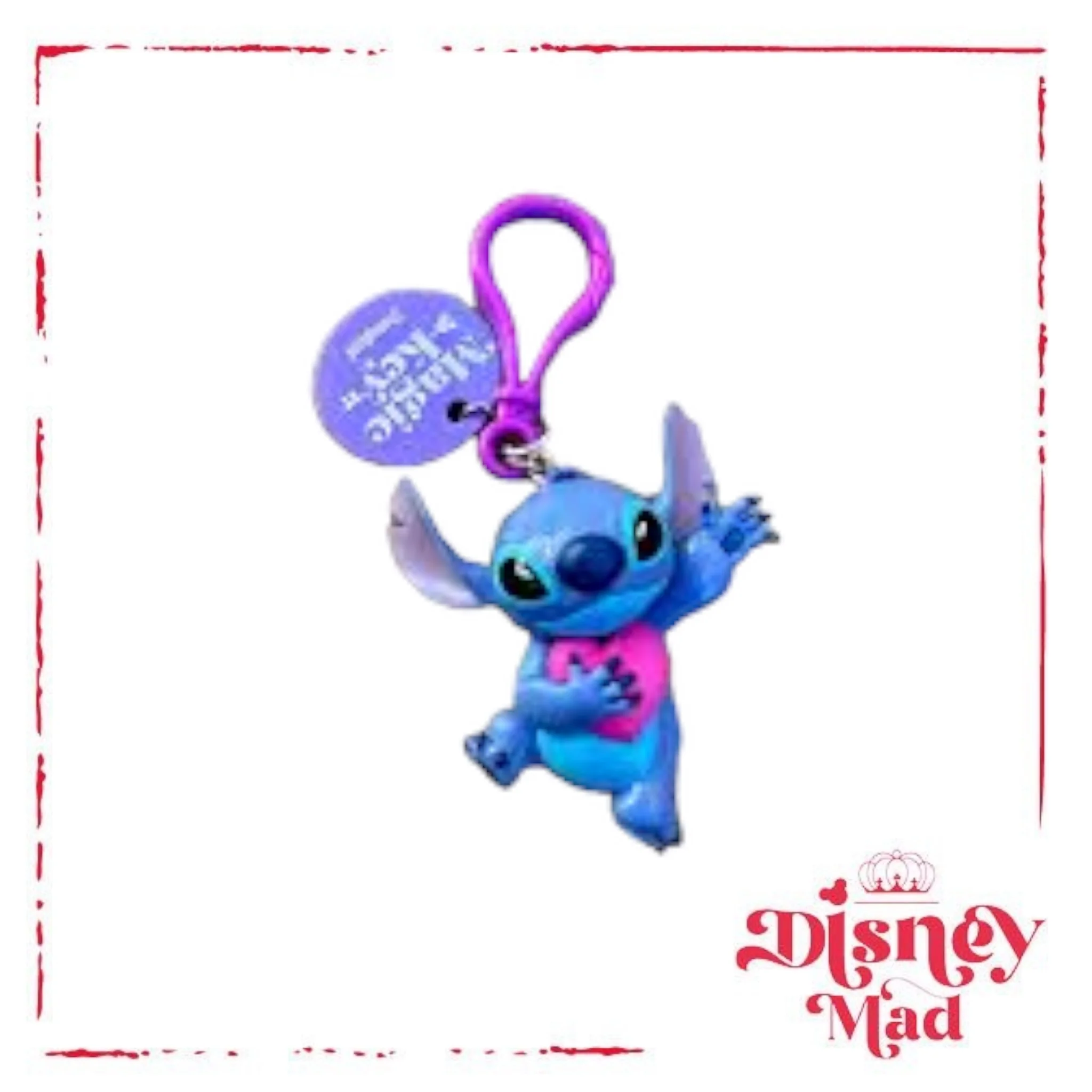 Disneyland Magic Key Stitch Valentine’s Day Clip And Straw - Image 2