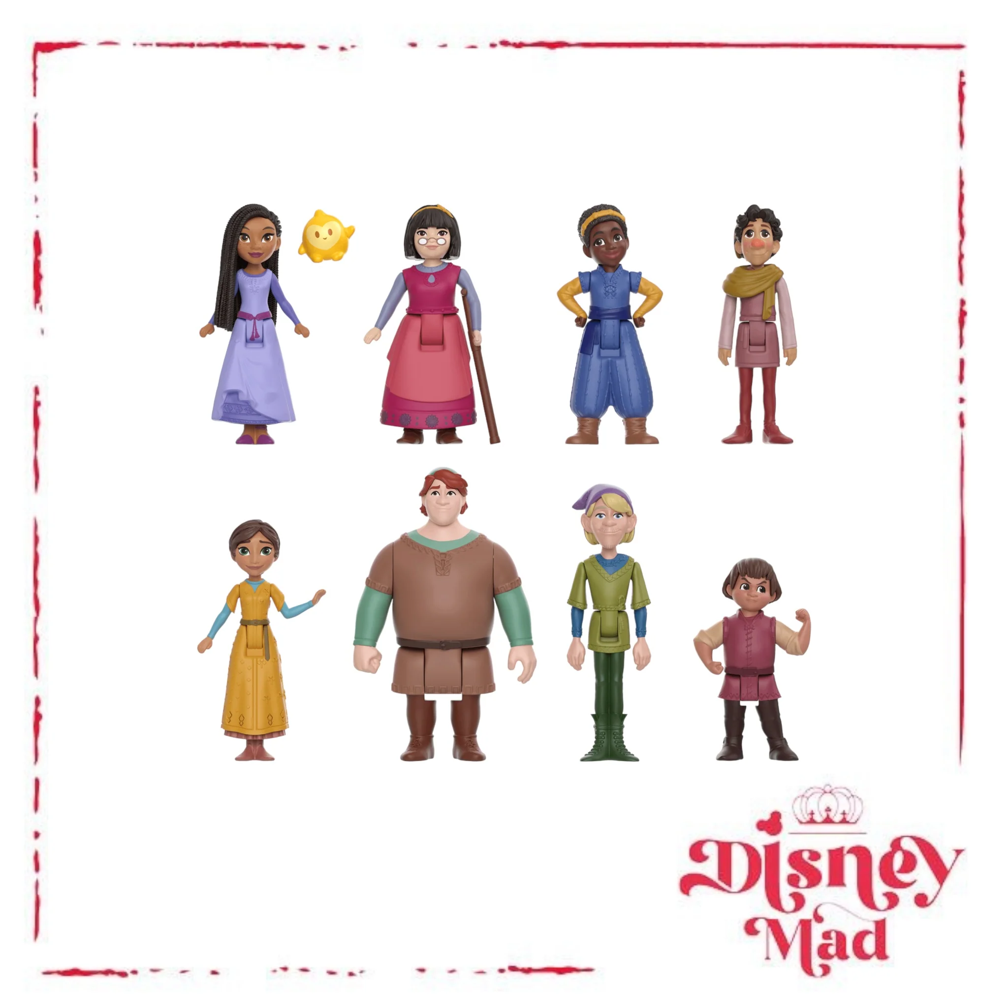 Disney's Wish The Teens Pack Of 8 Posable Mini Dolls & Star Figure - Image 2