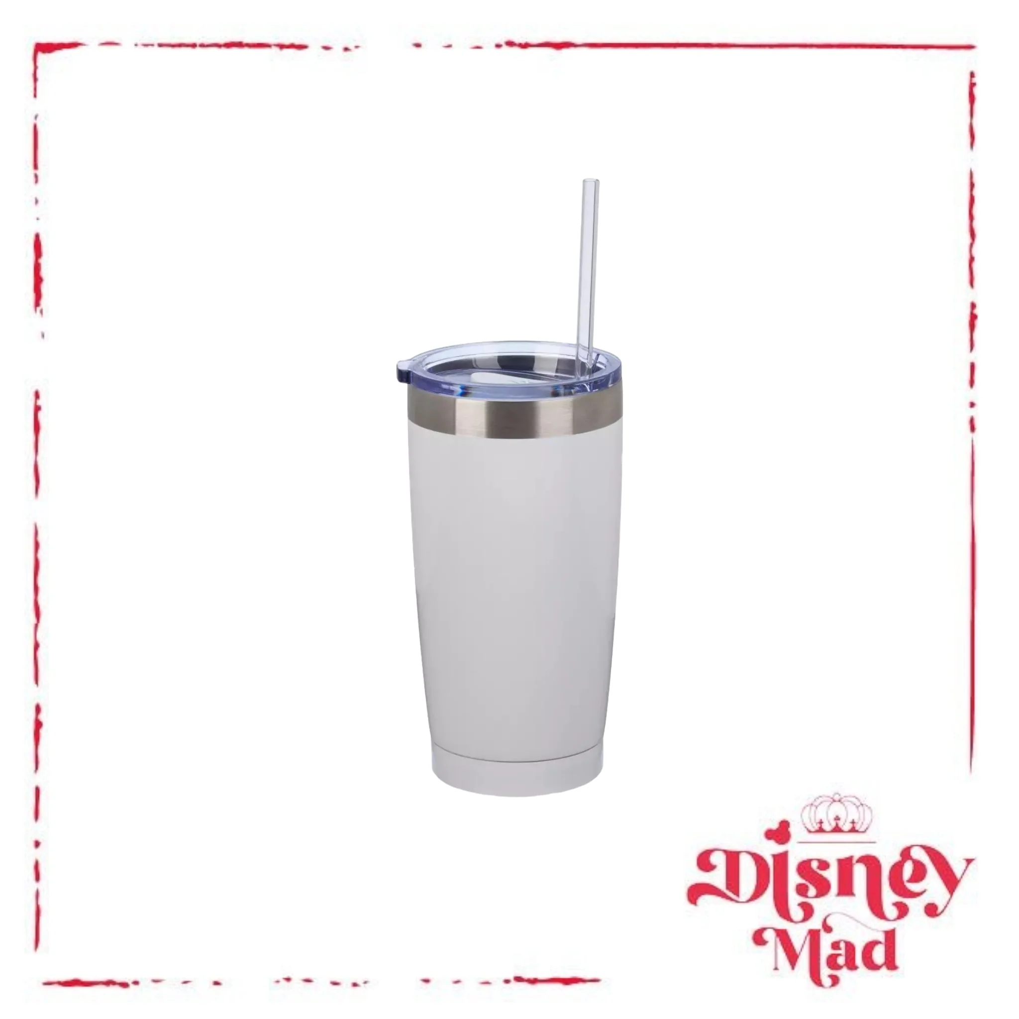 Fantasyland Castle Stainless Steel Tumbler with Straw - Disney Parks - Image 2