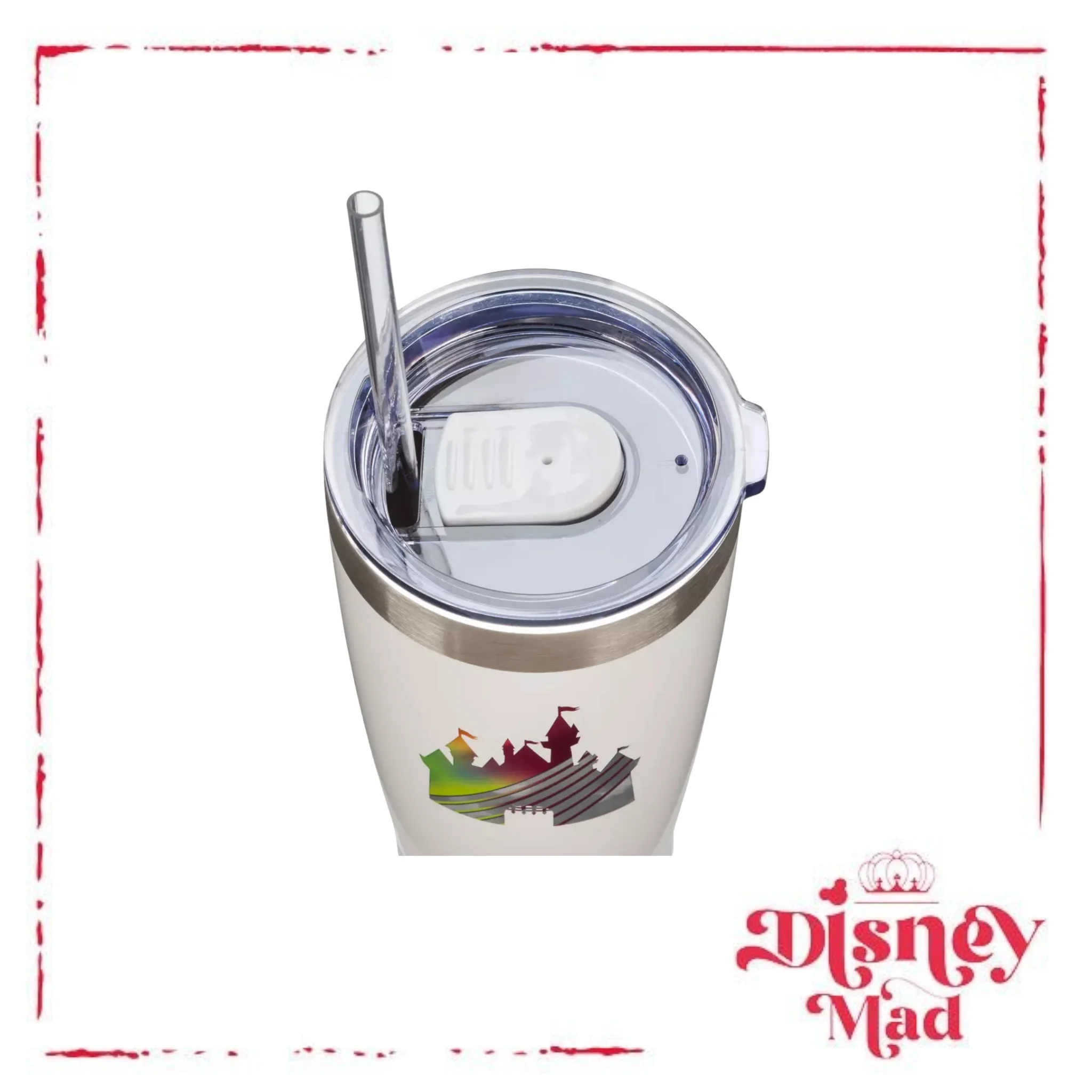Fantasyland Castle Stainless Steel Tumbler with Straw - Disney Parks - Image 3