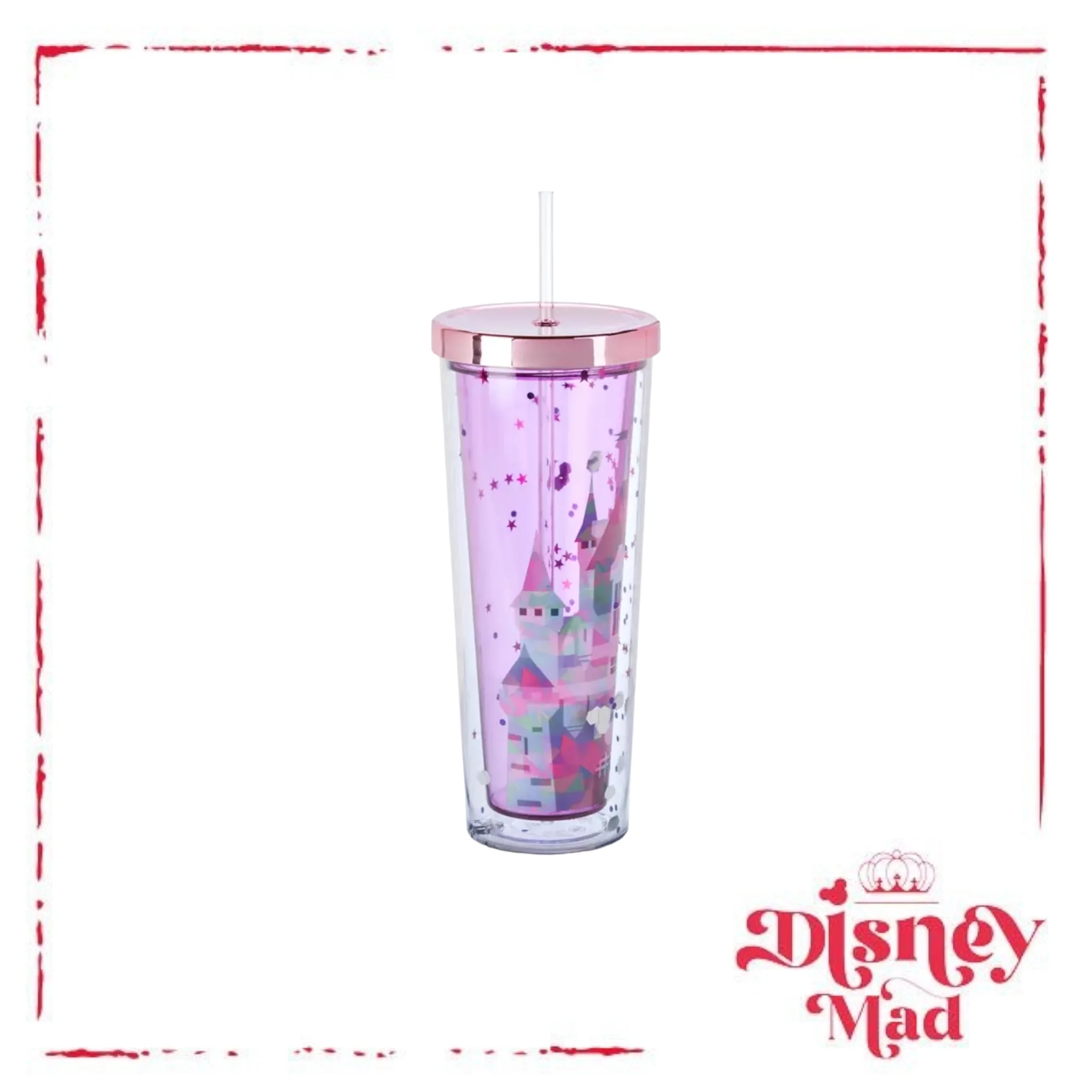 Fantasyland Castle Tumbler with Straw- Disney Parks - Image 2