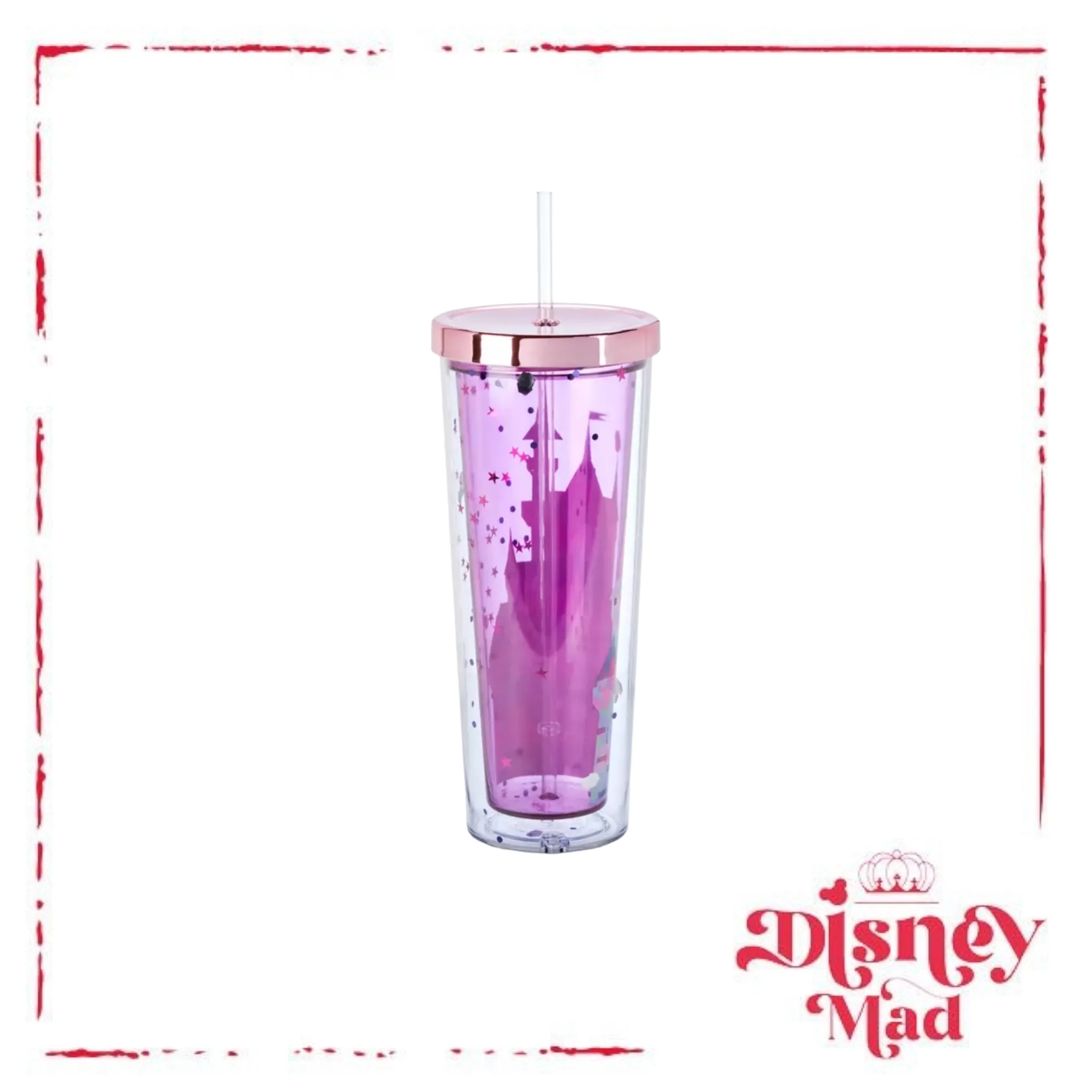 Fantasyland Castle Tumbler with Straw- Disney Parks - Image 4