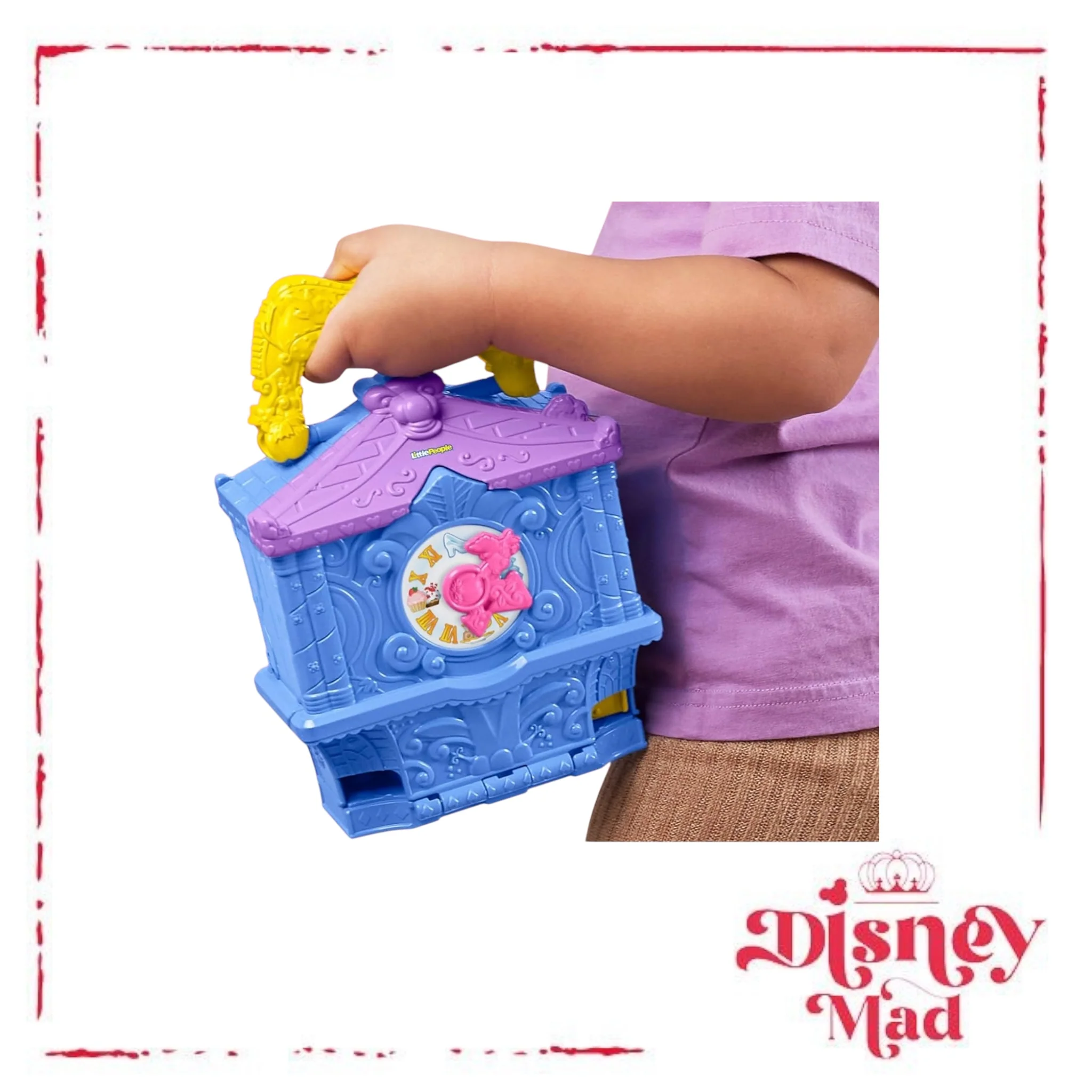 Fisher-Price Disney Princess Cinderella On-the-Go Toddler Playset Carry-Along Case with 2 Little People Figures - Image 5