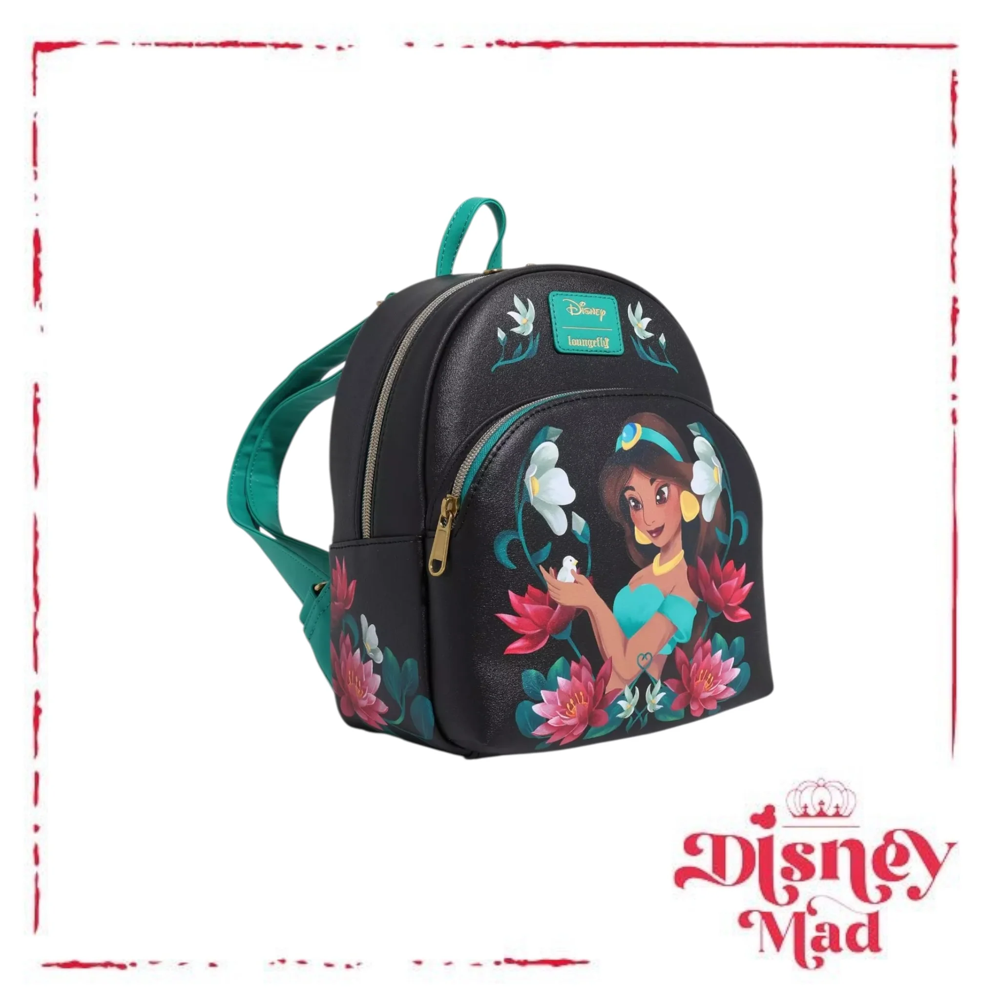 Loungefly Disney Aladdin Jasmine Floral Mini Backpack - Image 2
