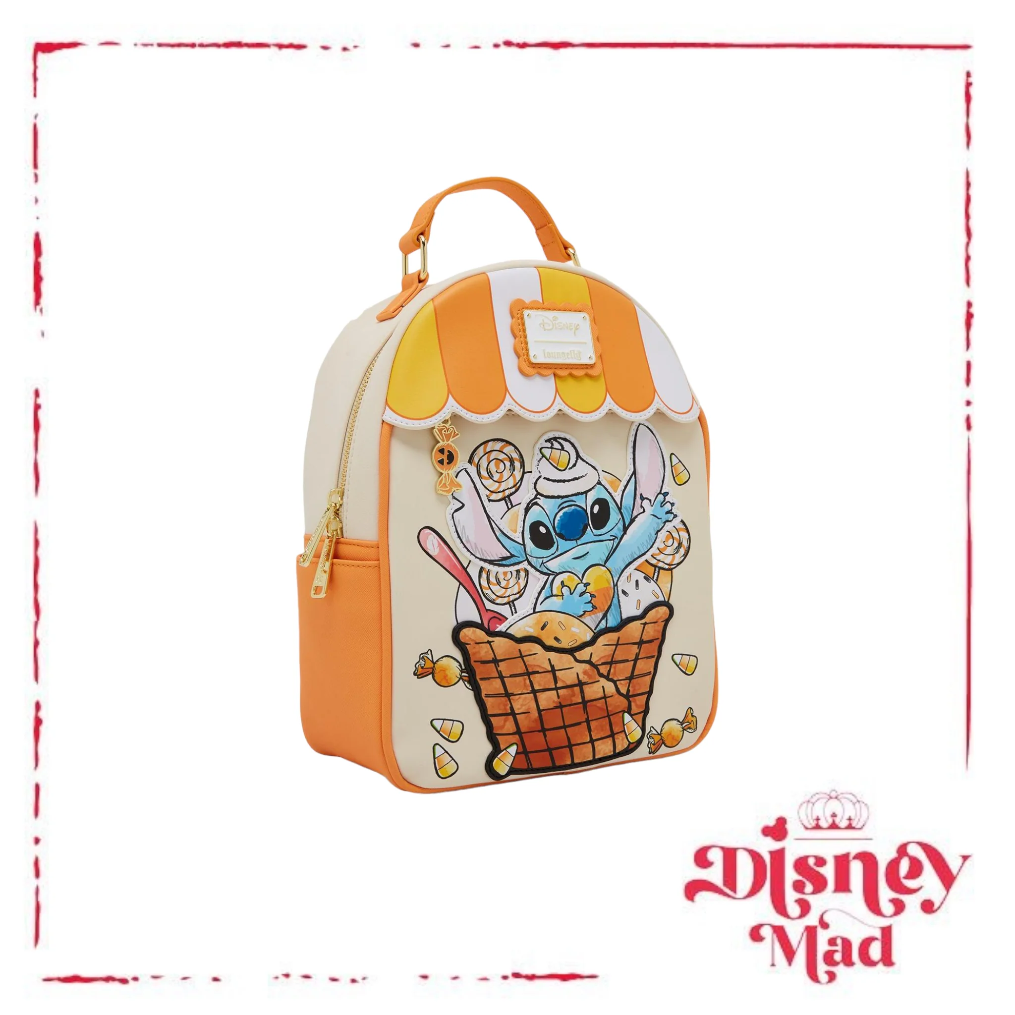 Loungefly Disney Lilo & Stitch Candy Corn Sundae Stitch Mini Backpack - Image 2