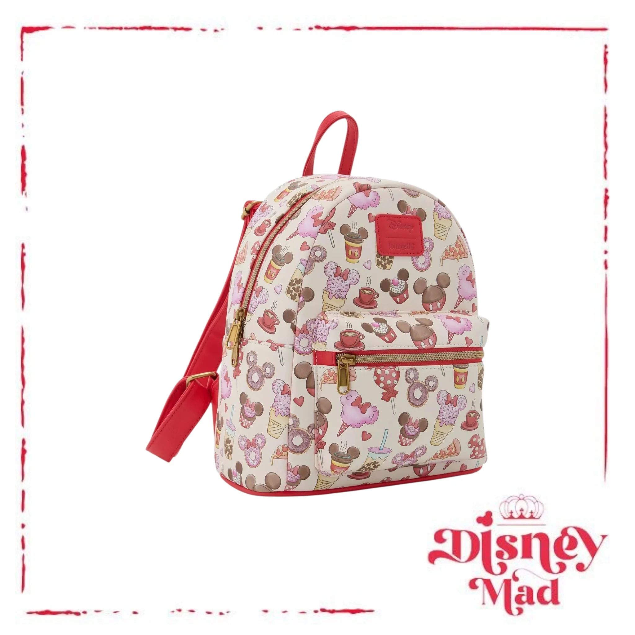 Loungefly Disney Mickey Mouse & Minnie Mouse Treats Mini Backpack - Image 2