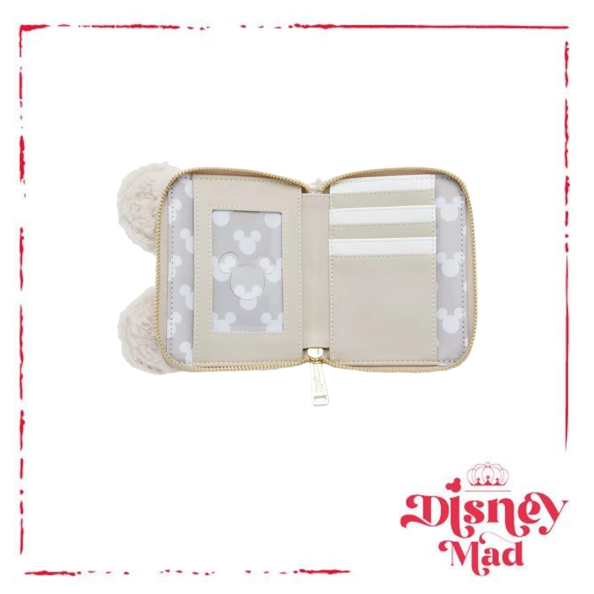 Loungefly Disney Minnie Mouse Faux Fur Figural Small Zip Wallet - Image 3