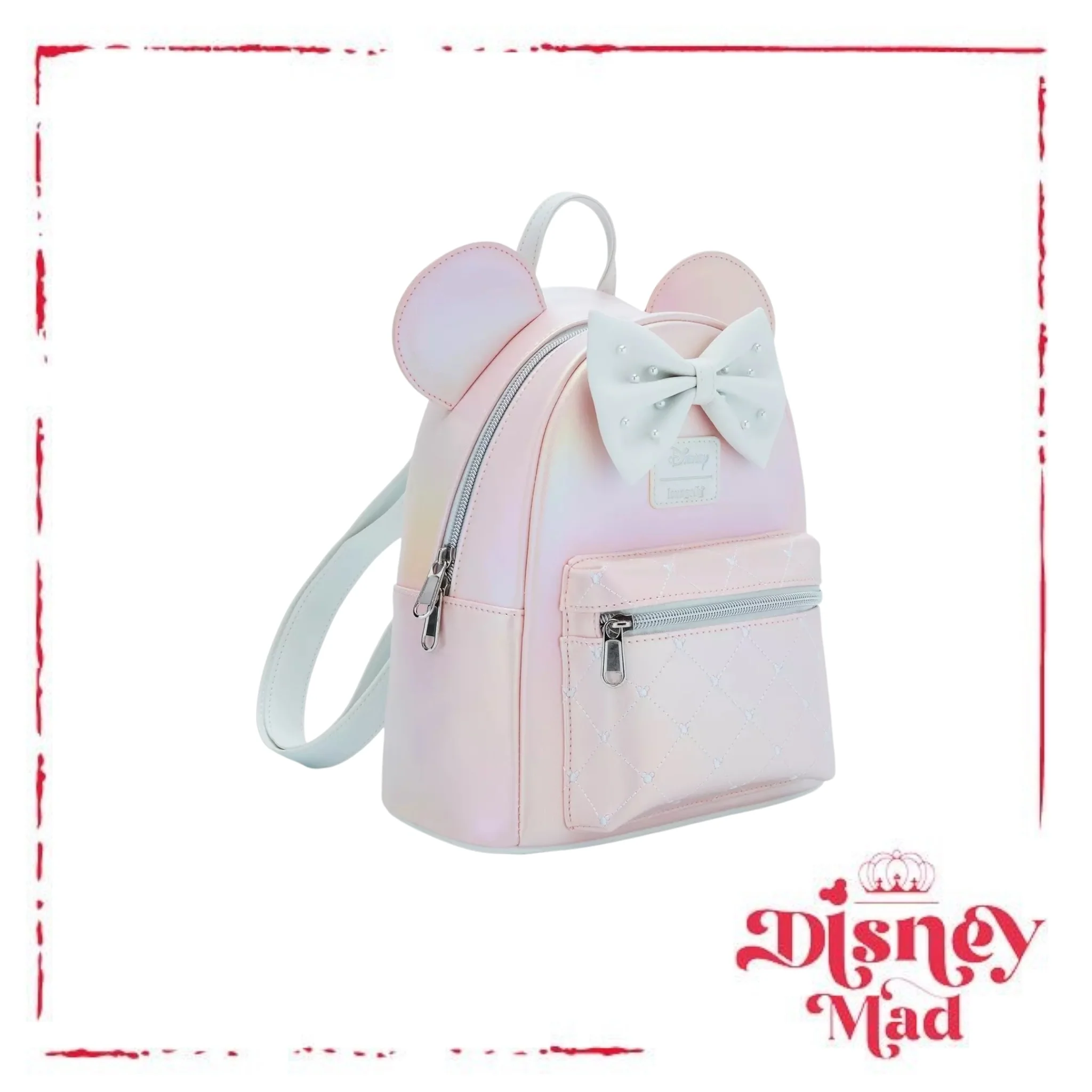 Loungefly Disney Minnie Mouse Pink Pearl Mini Backpack - Image 2