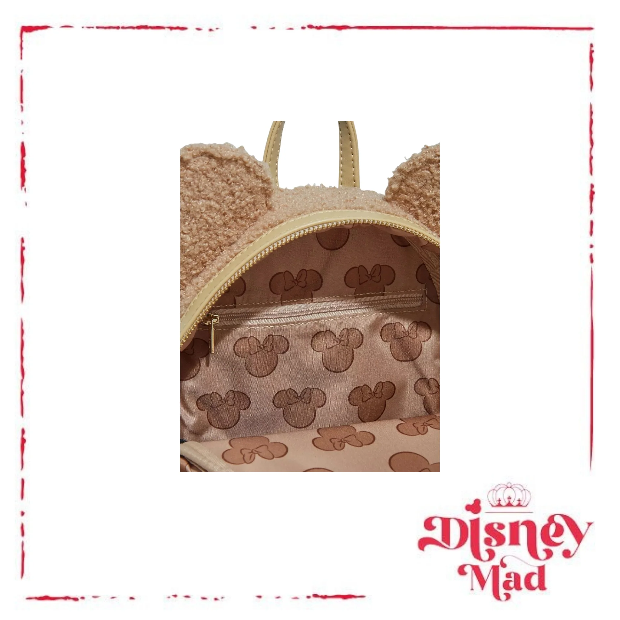 Loungefly Disney Minnie Mouse Sherpa Mini Backpack - Image 4