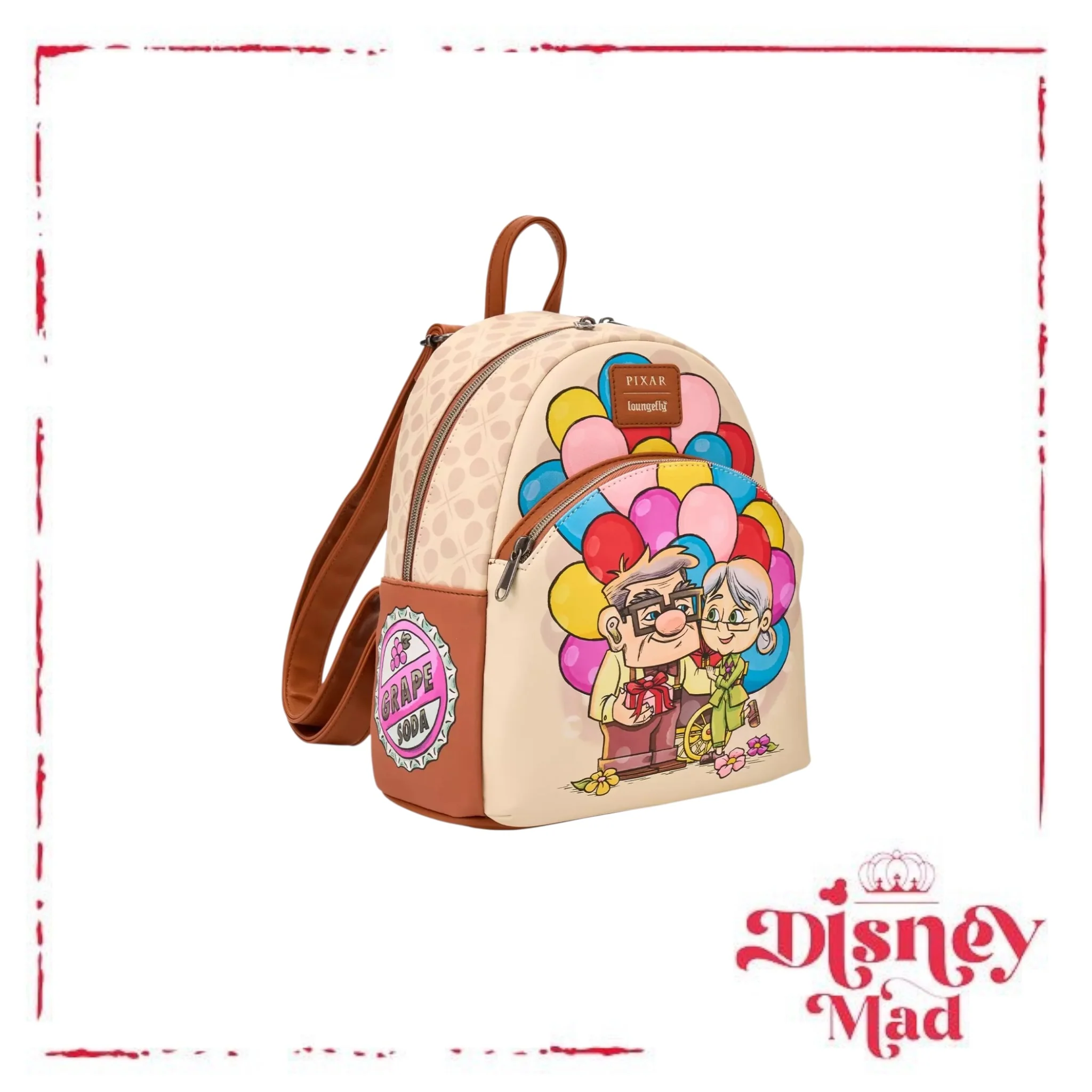 Loungefly Disney Pixar Up Carl & Ellie Balloon Cart Mini Backpack - Image 2