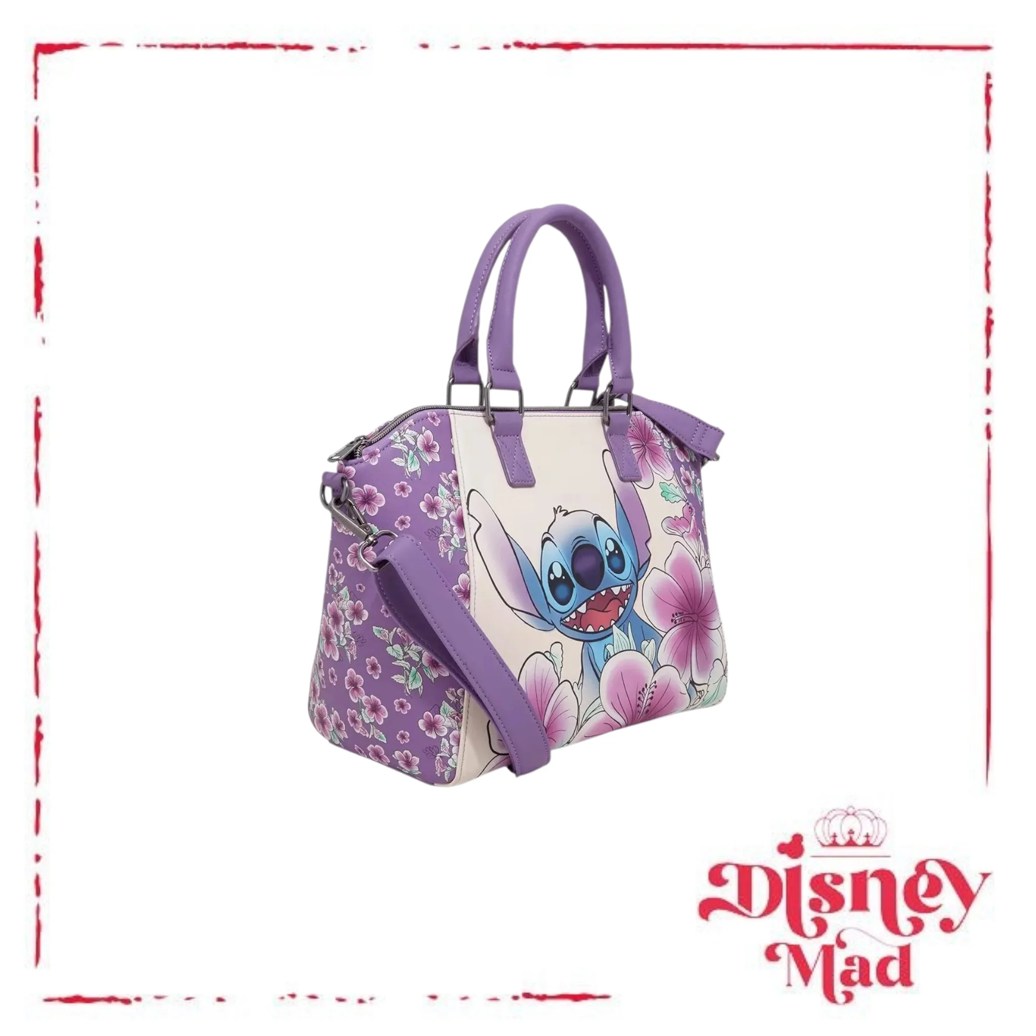 Loungefly Disney Stitch Flowers Satchel Bag - Image 2
